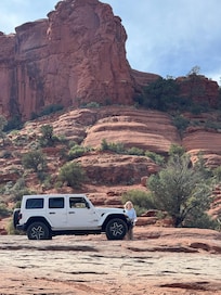 Photo by trail at the end of the road.