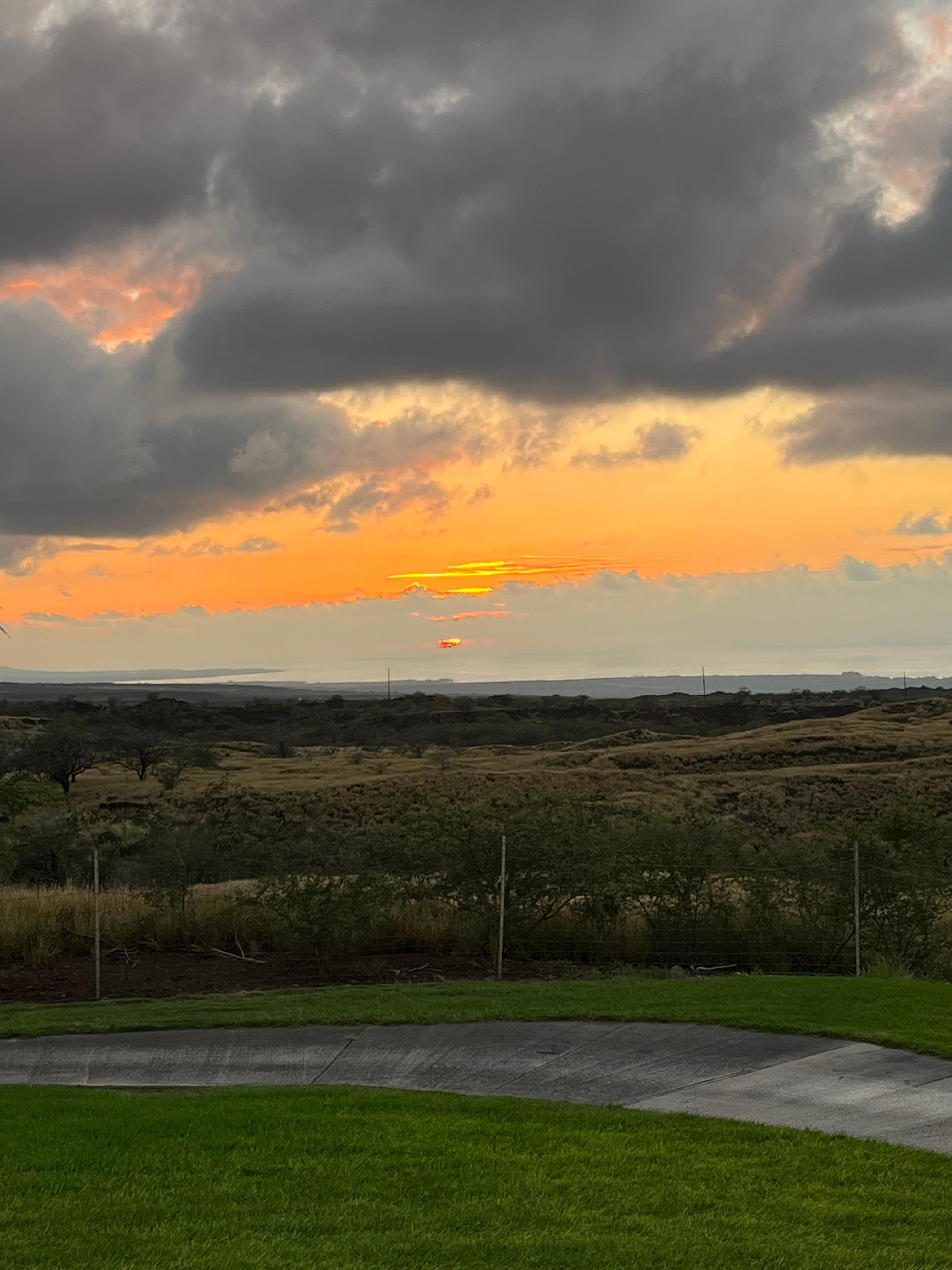 Sunset off Kohala coast