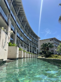 the view from outside our swim up pool!
