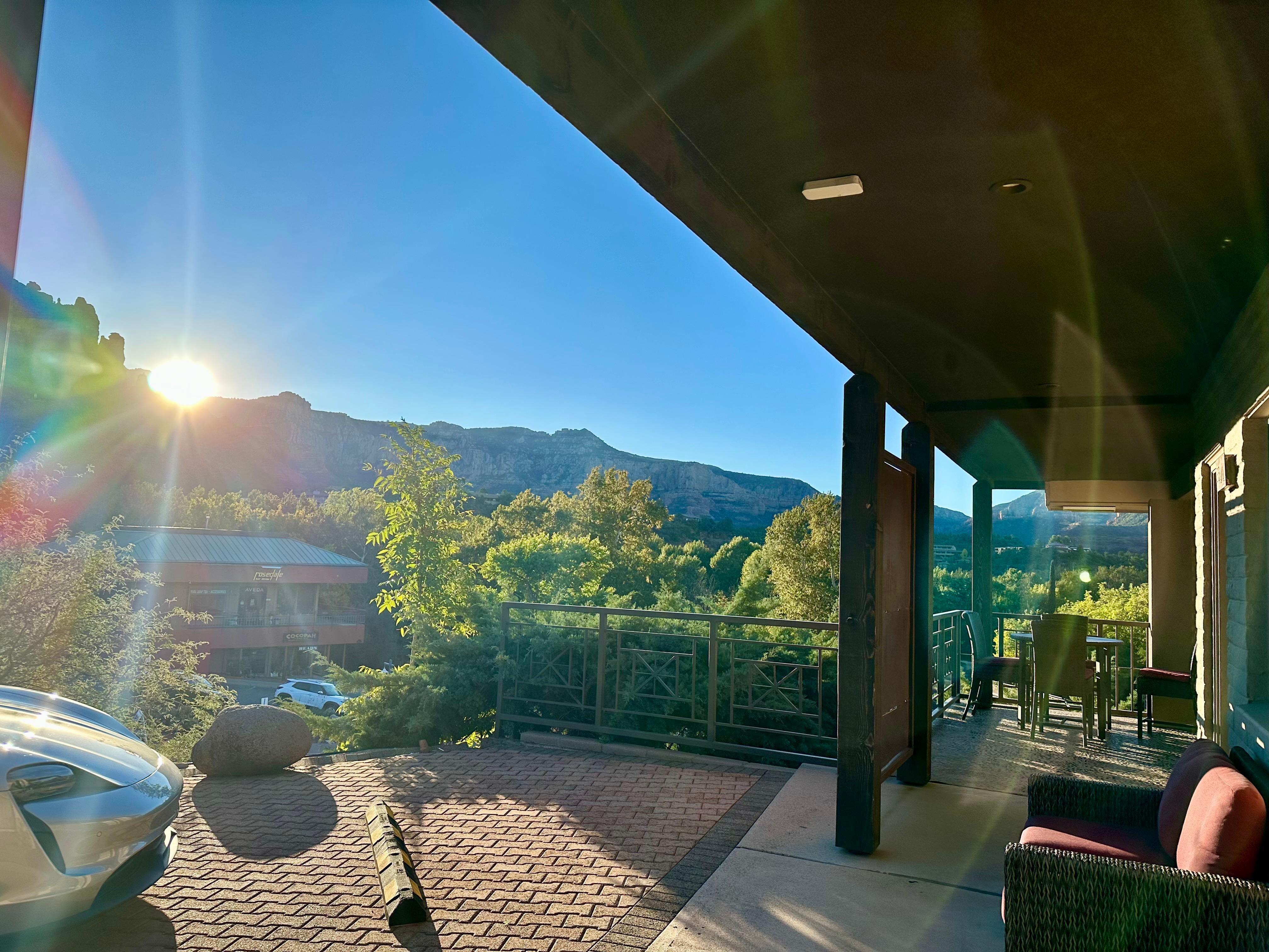 View from parking lot