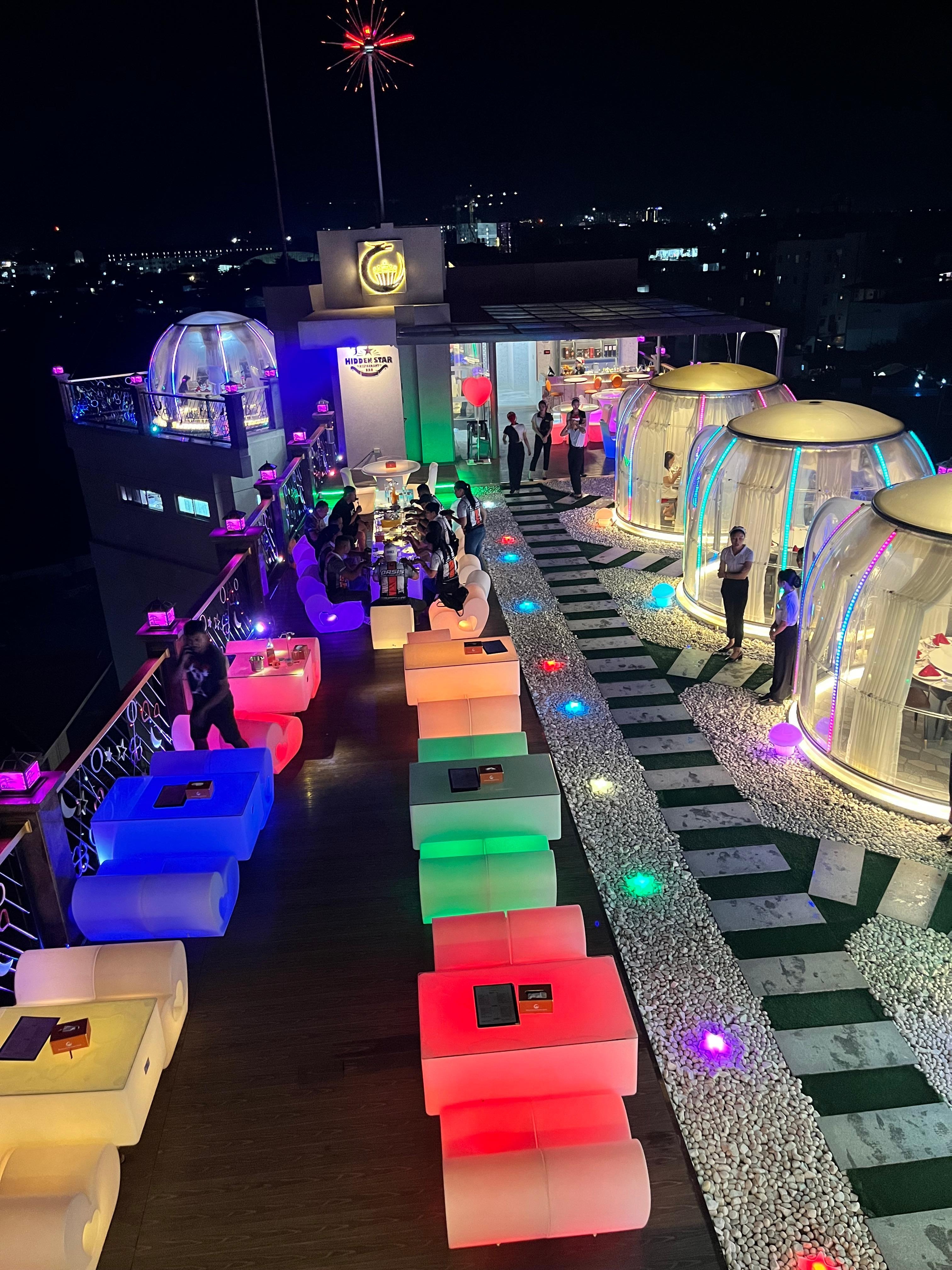 Floor 6 rooftop UFO theme pods. You can also watch the planes land and take off from Cebu-Mactan airport