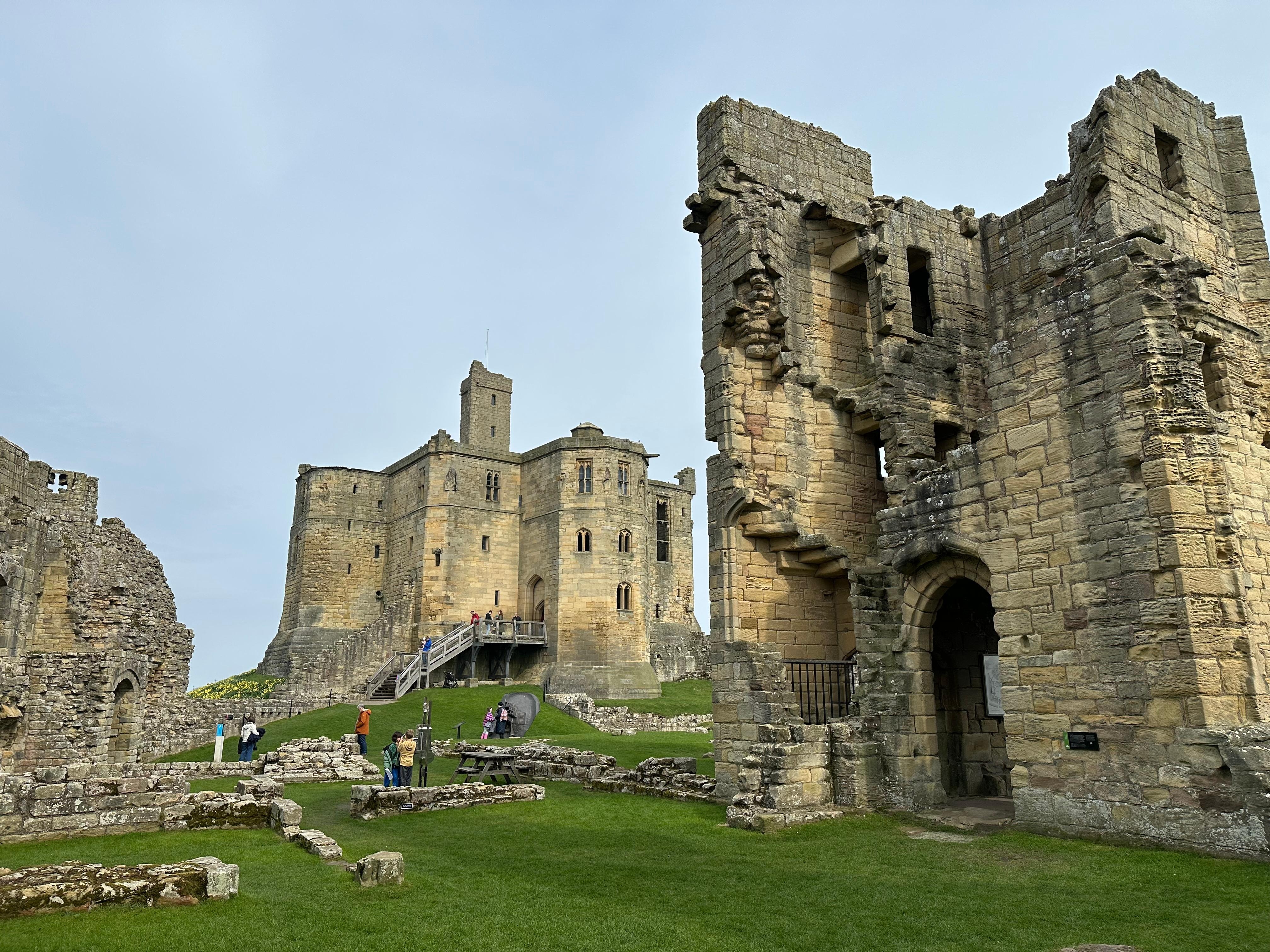 Warkworth Castle a short walk away