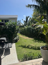 The cottage is located behind a main house, easy to find