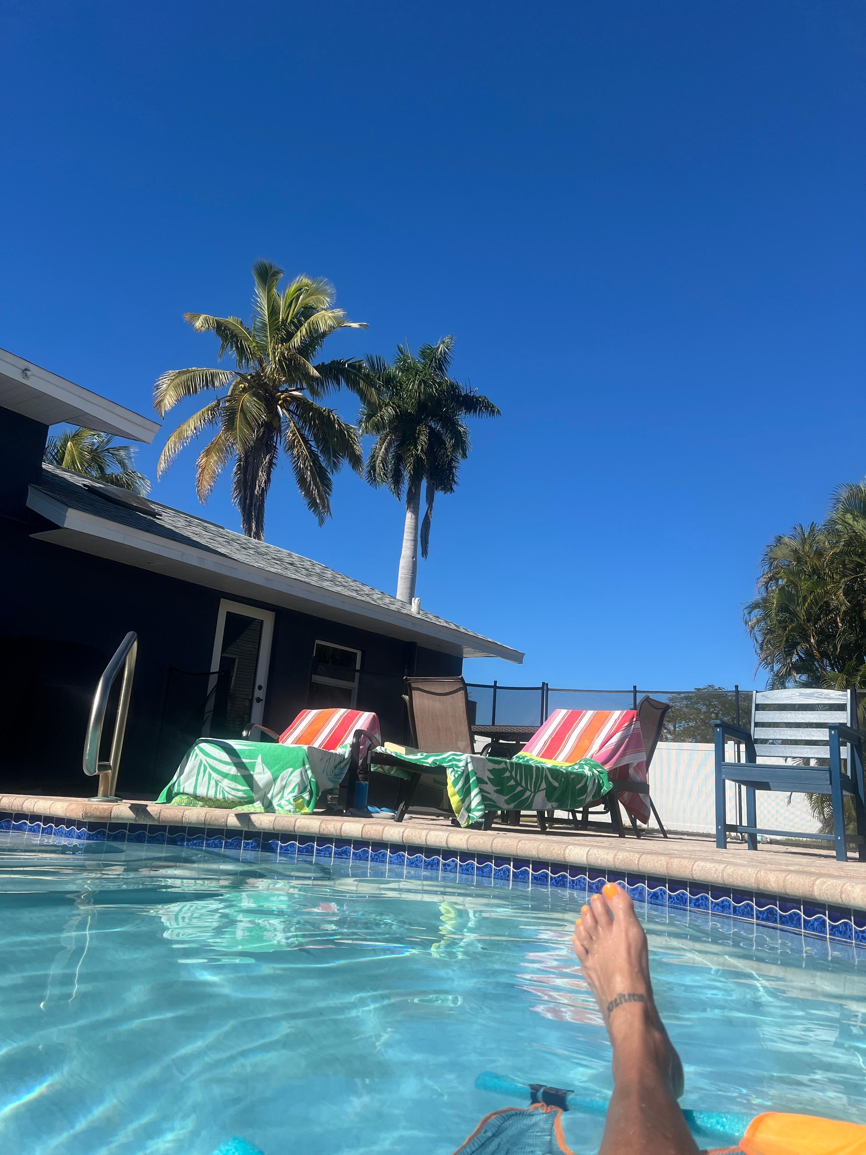 Great view from pool. 