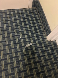 Trash in the walkway