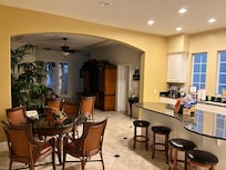 Kitchen and dining room.