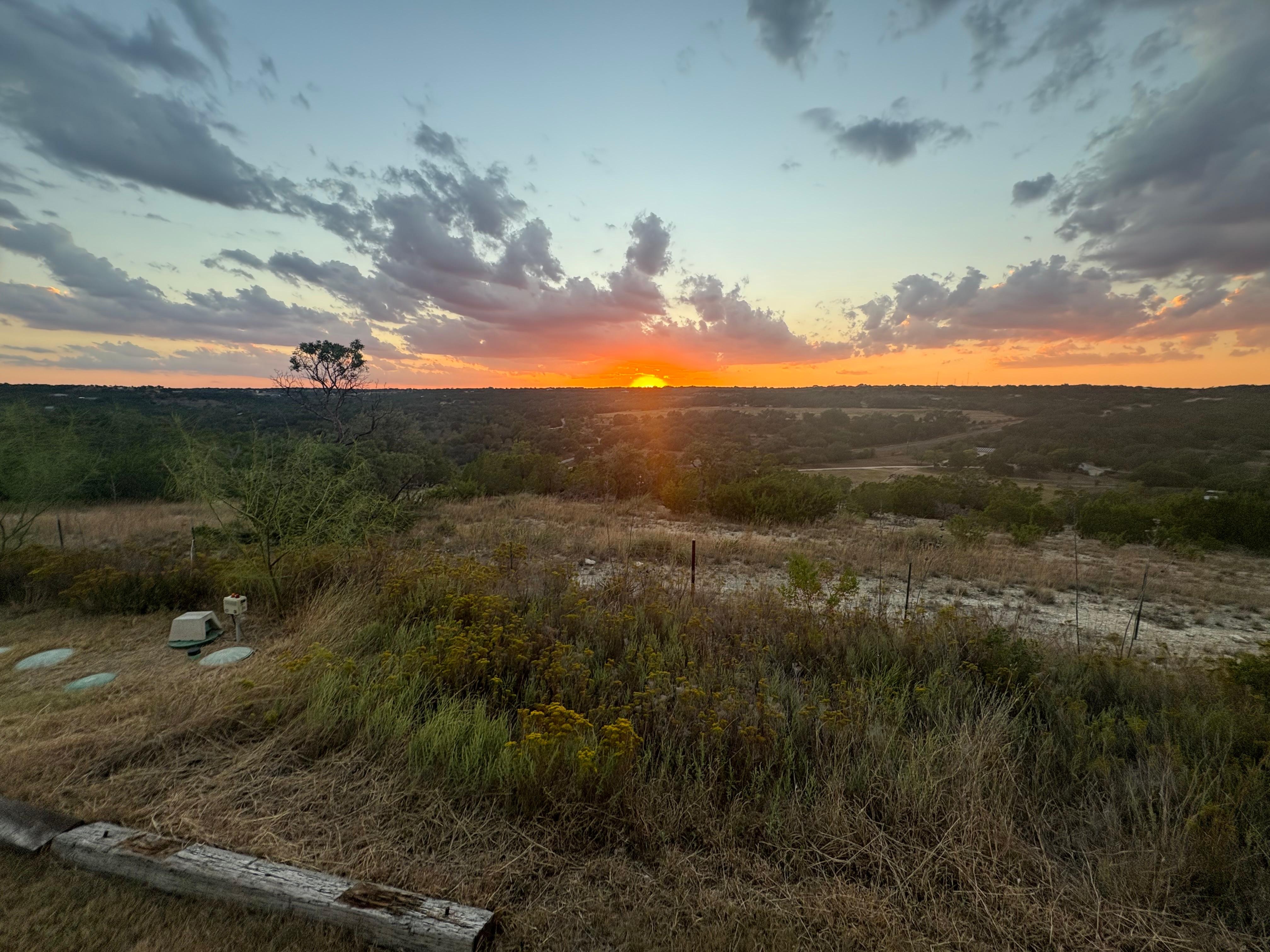 Sunset from the porch. 