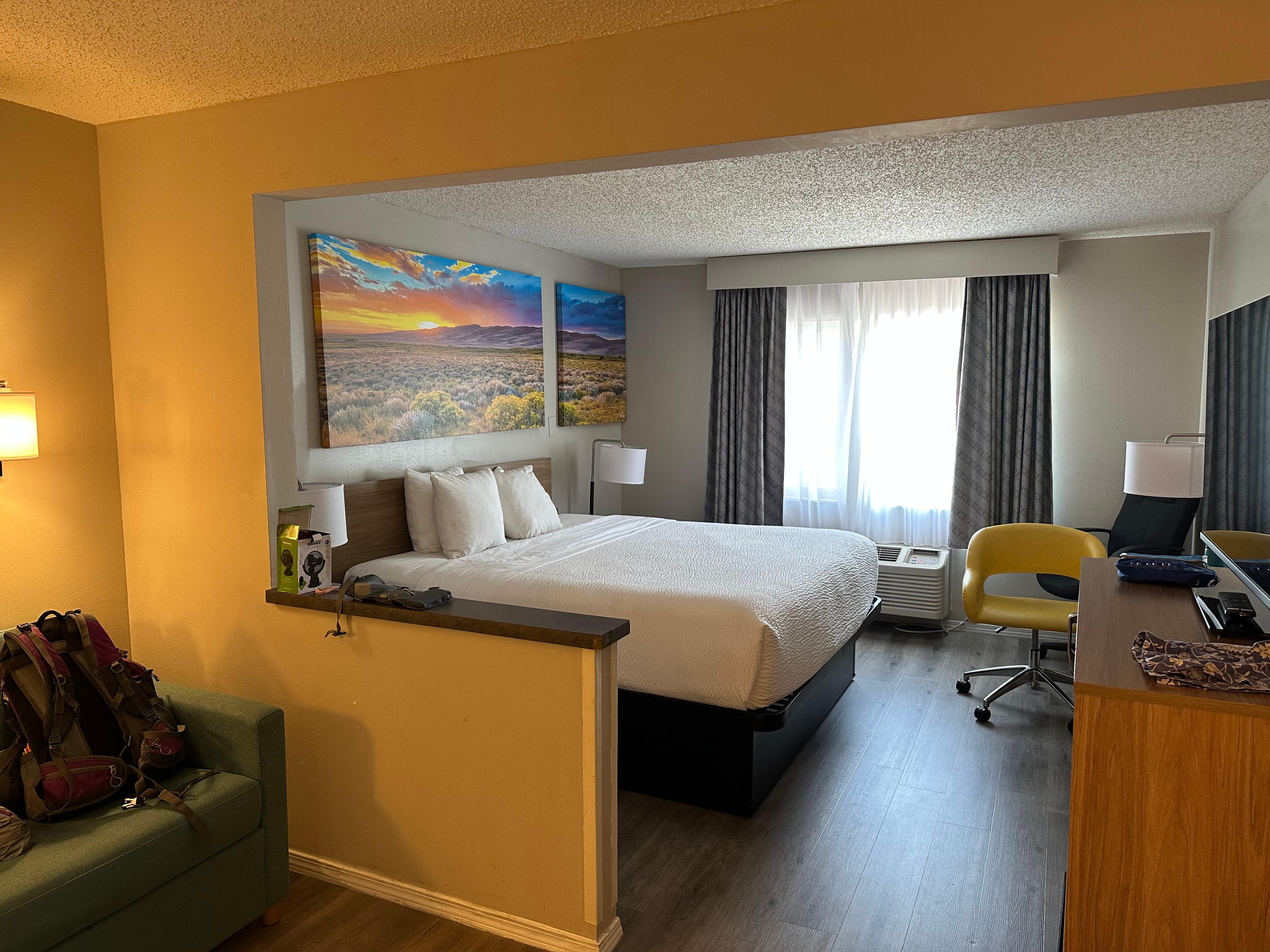 I had the king size bed suite, so it had extra space with a little couch to sit on and relax