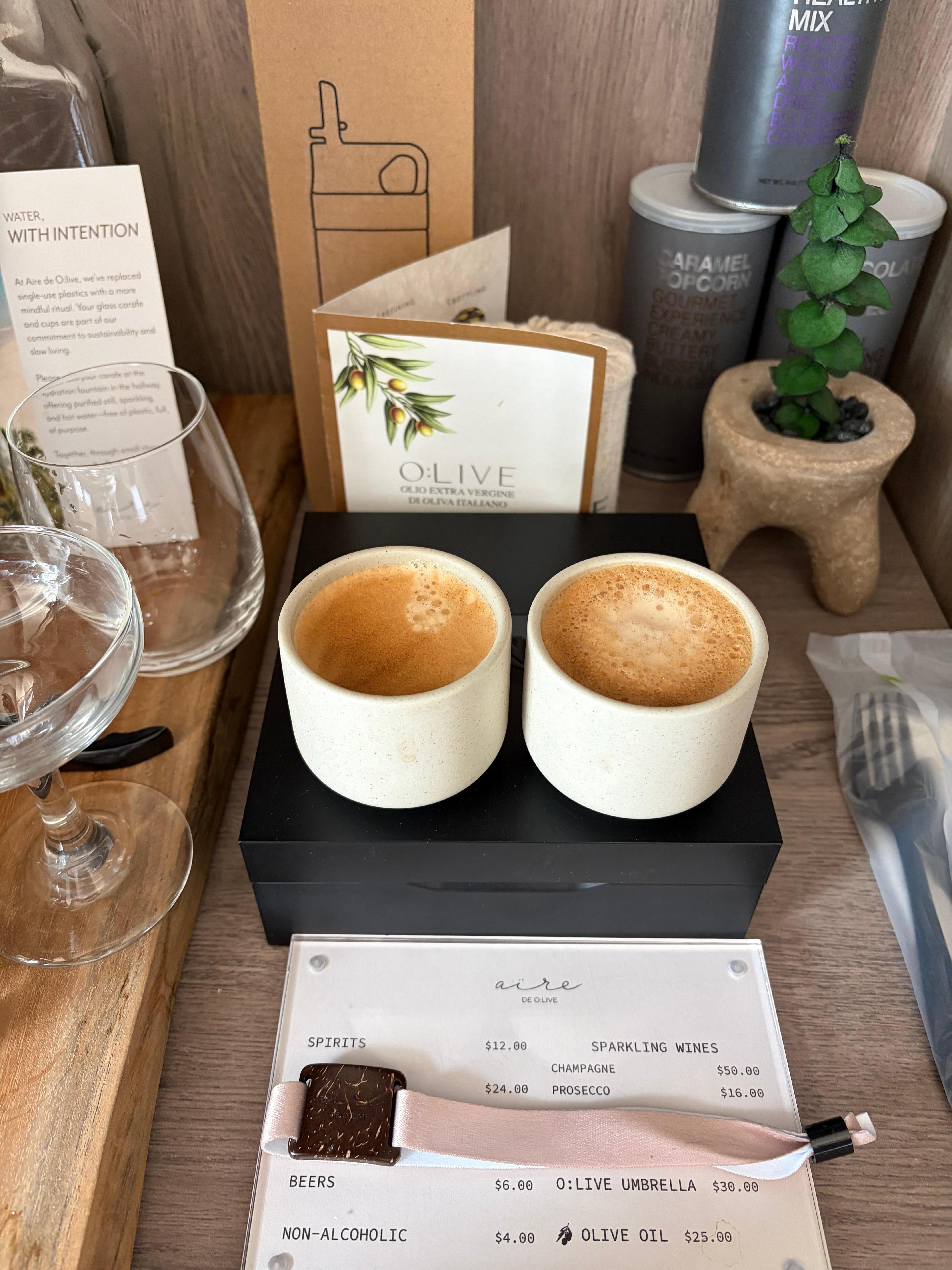 Nespresso machine provided for coffee. 