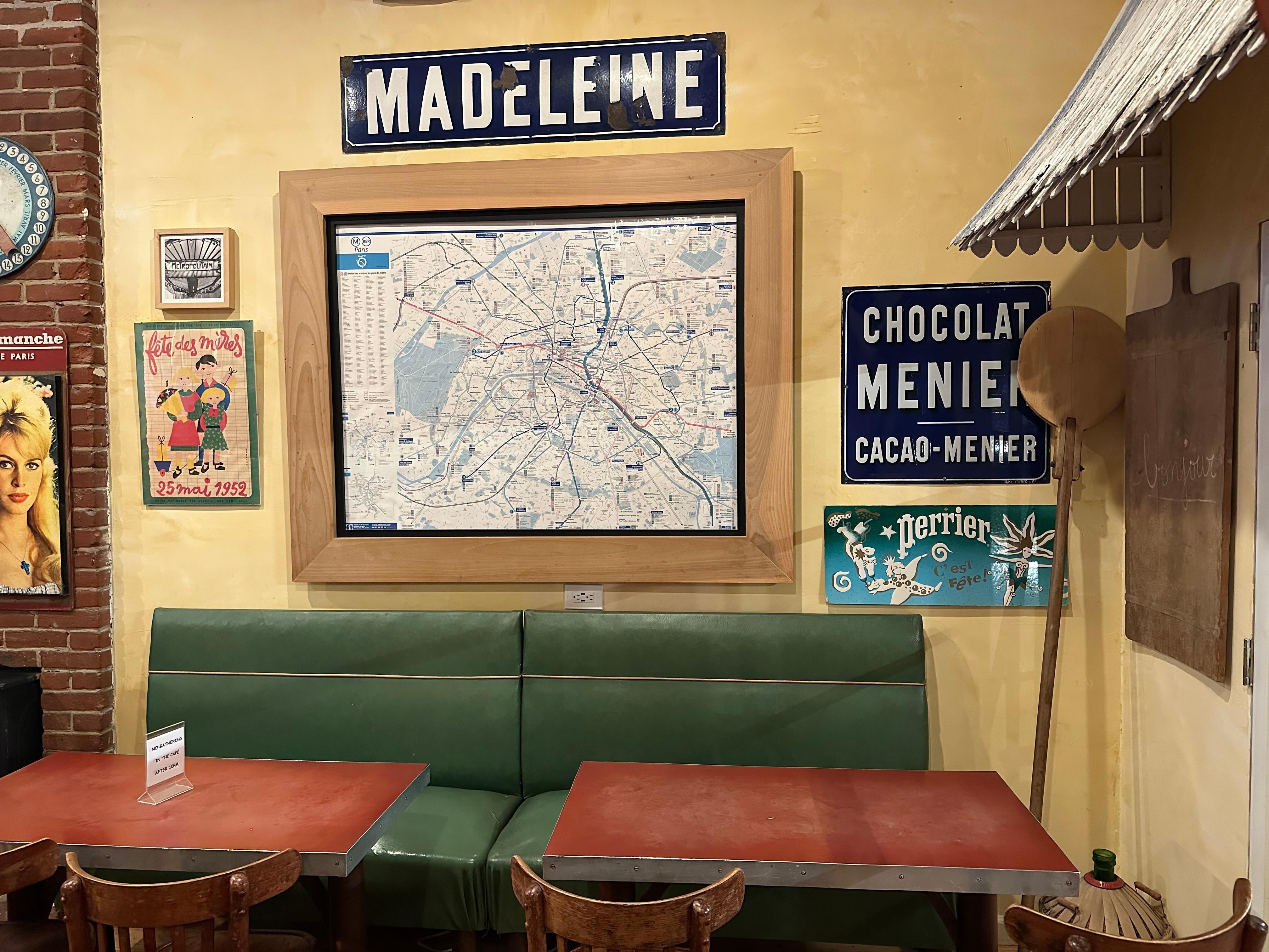 There is vintage signage and memorabilia all over the property