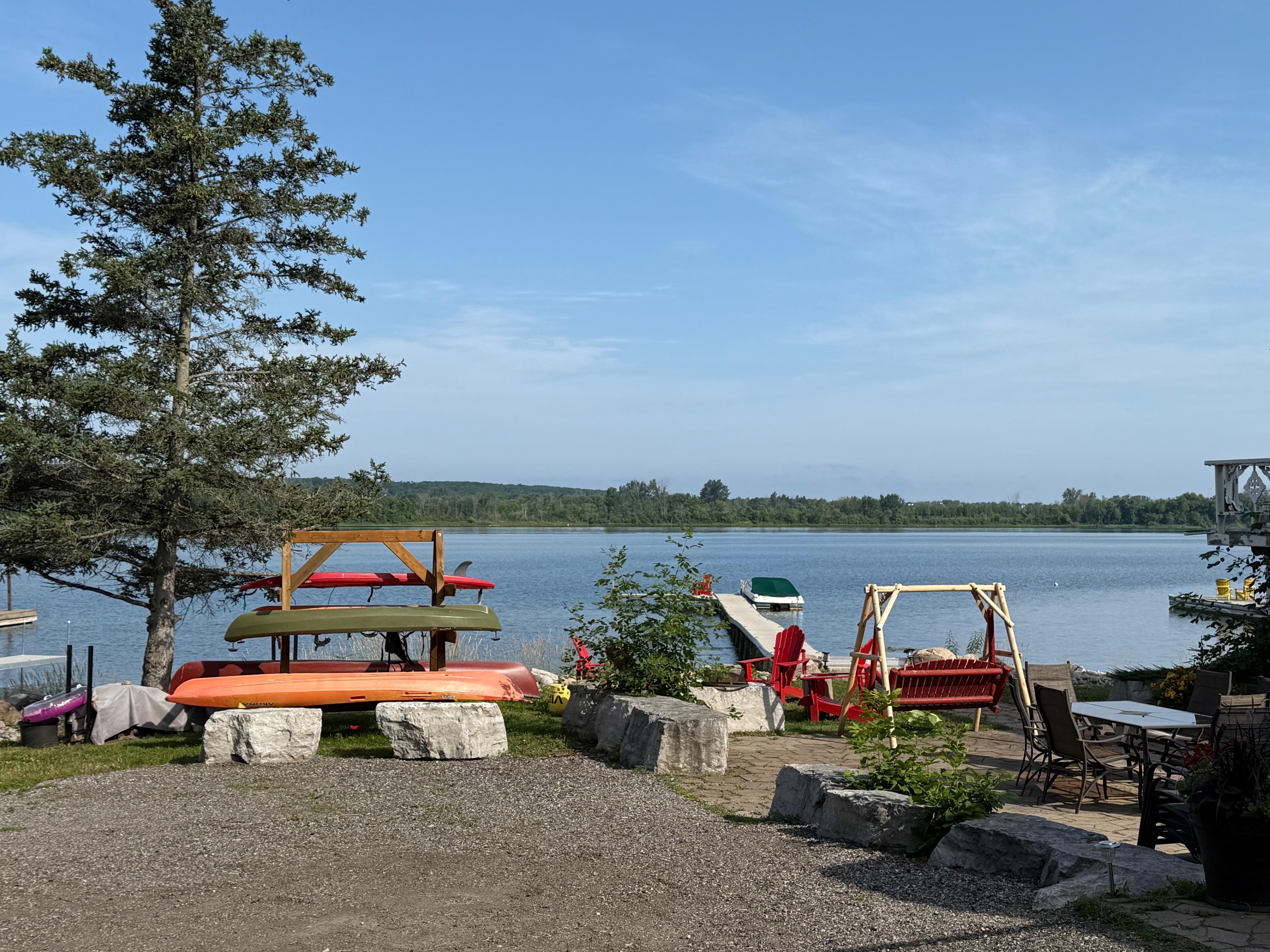 A view of the inlet and the watercraft we used.