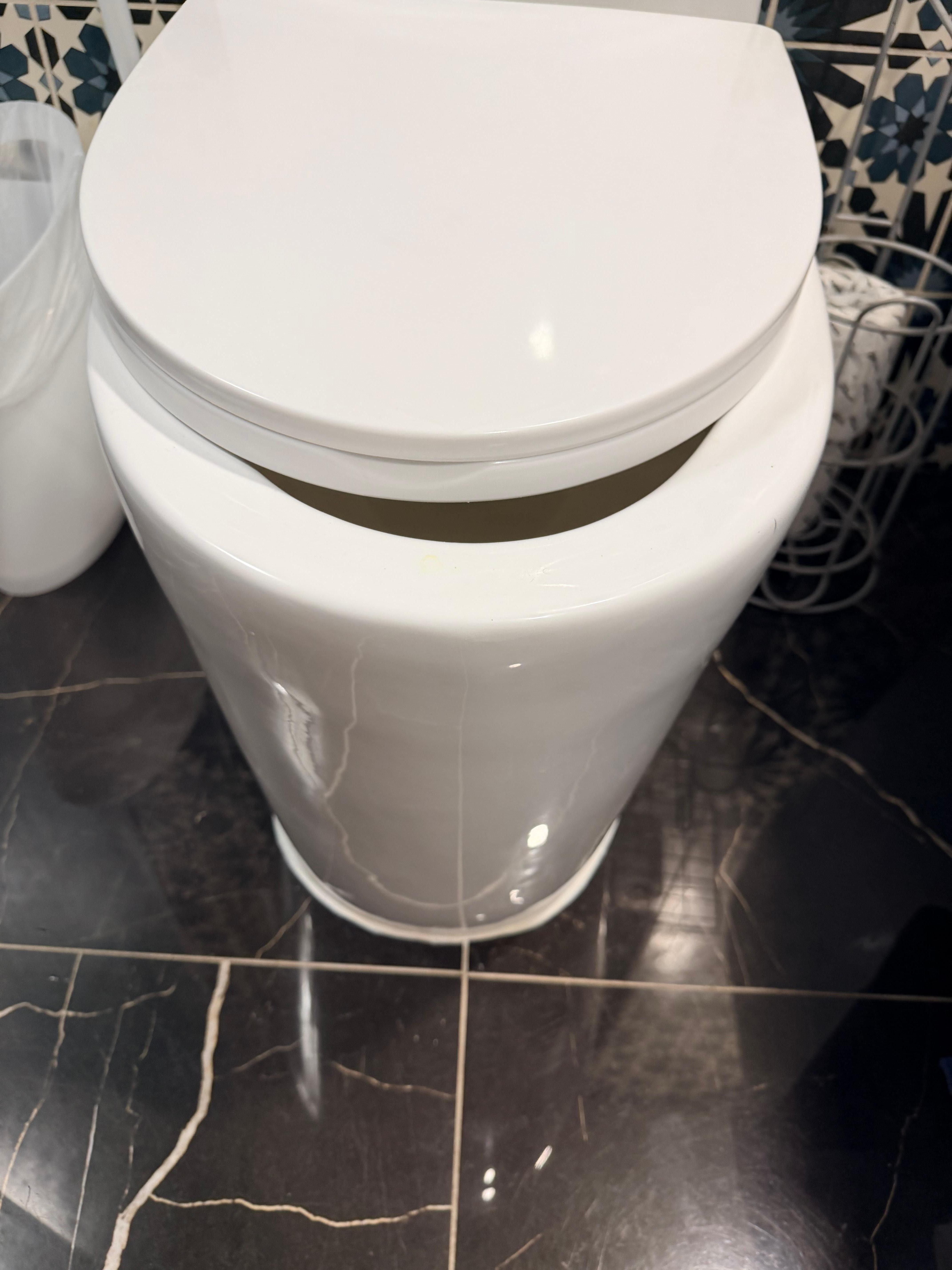 Oval toilet w round seat