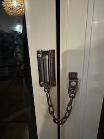 One sliding door goes not lack so a latch was added.