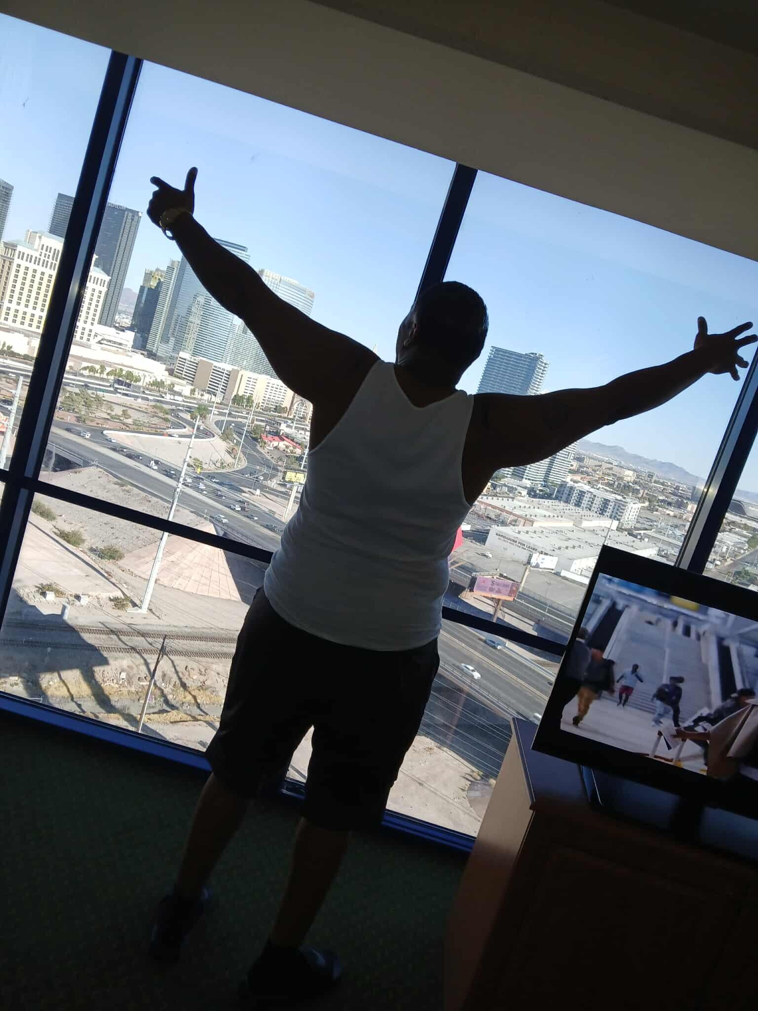 My Husband enjoying the view