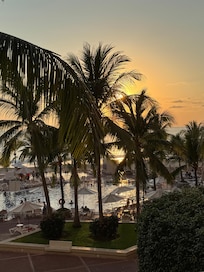 Sunset view from our room on the first floor.