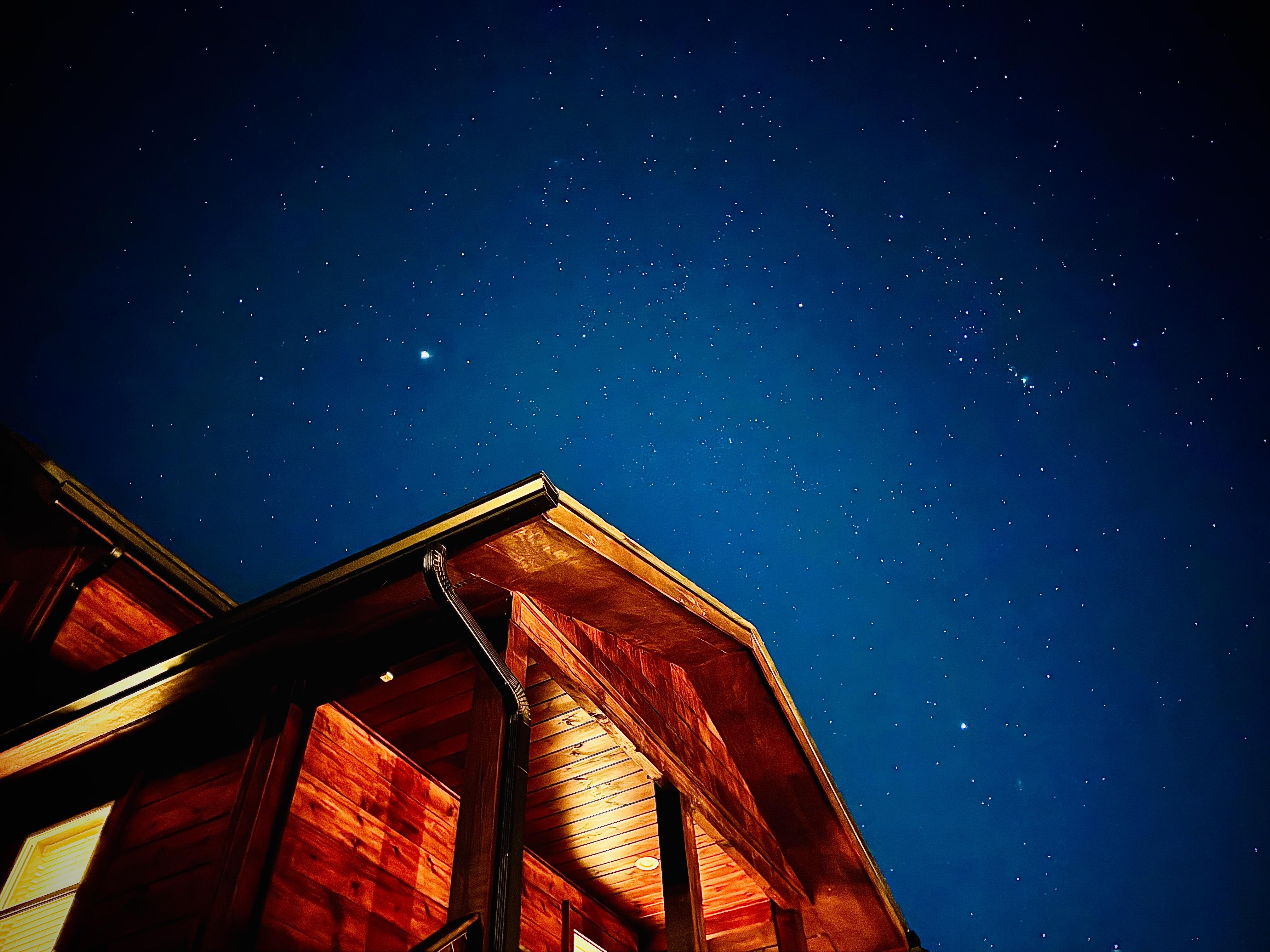 Crystal clear sky full of stars.