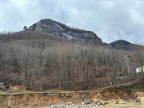 Town view of Chimney rock