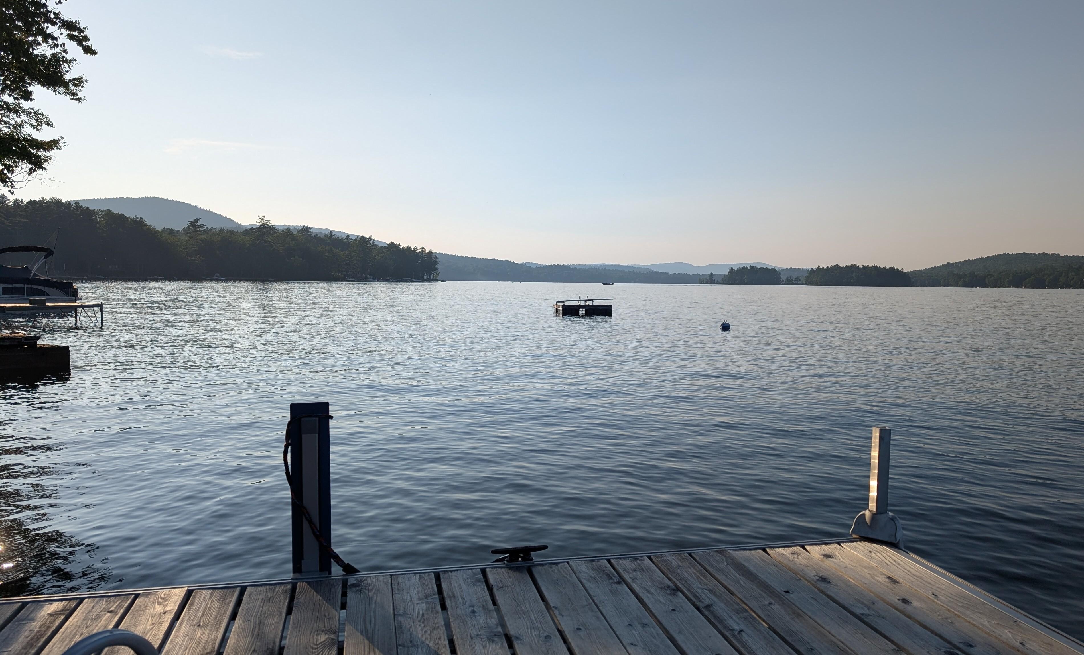 We get to swim off the dock.
