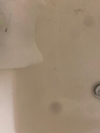 Hairs in the tub was filthy and smelly