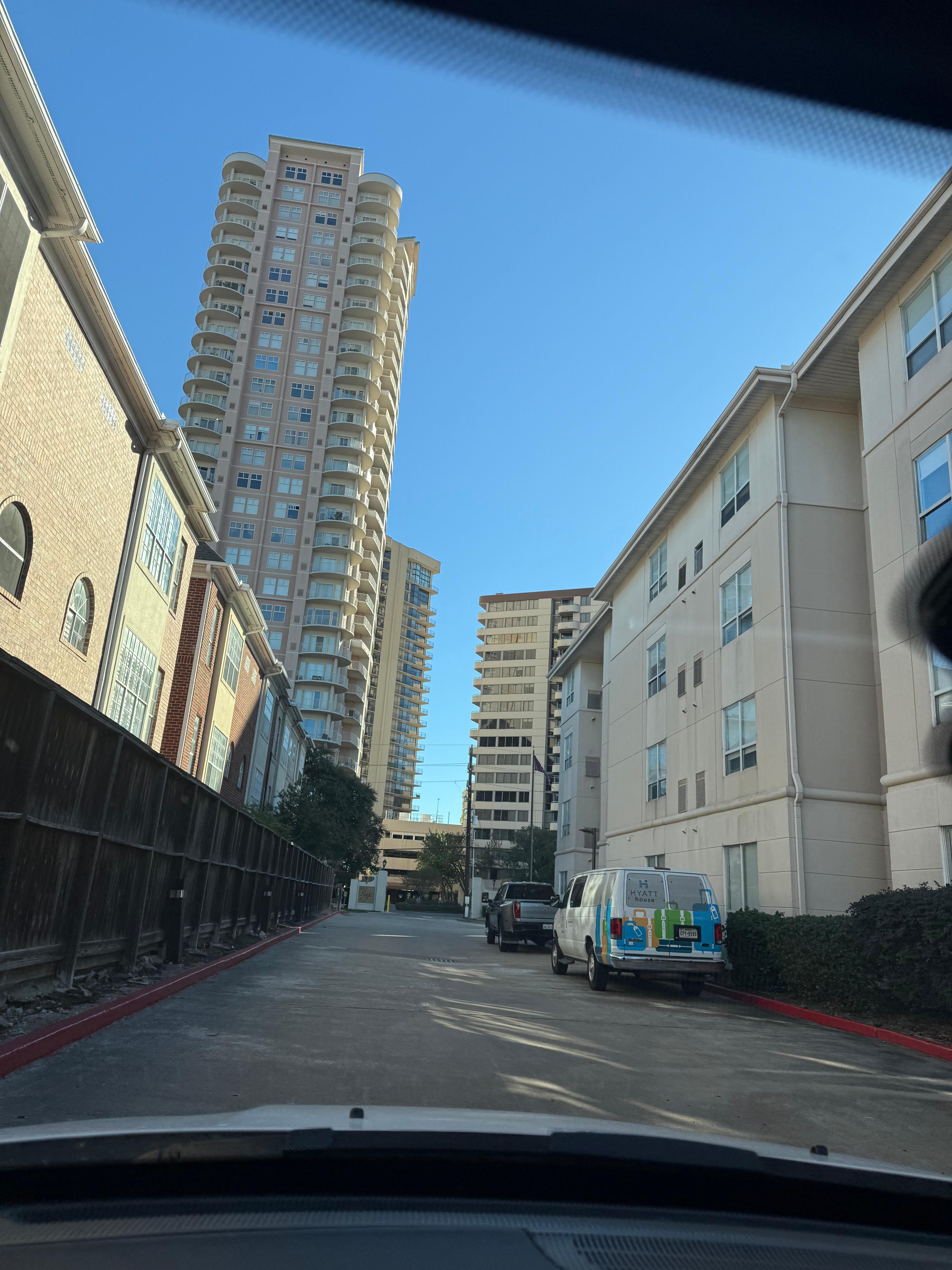 View from the Hyatt parking lot