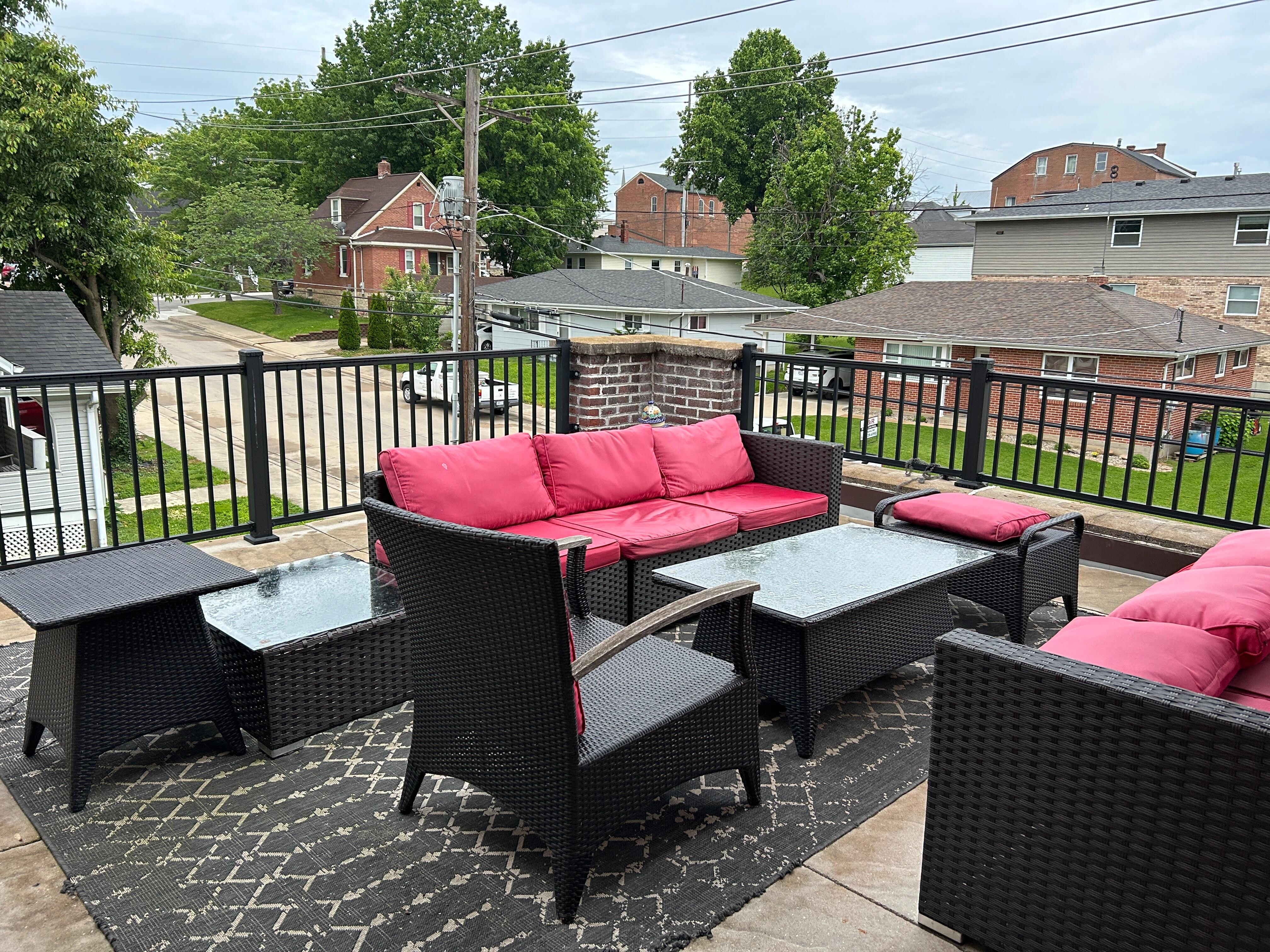 Front patio off the living room 