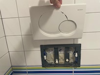 Broken toilet cover