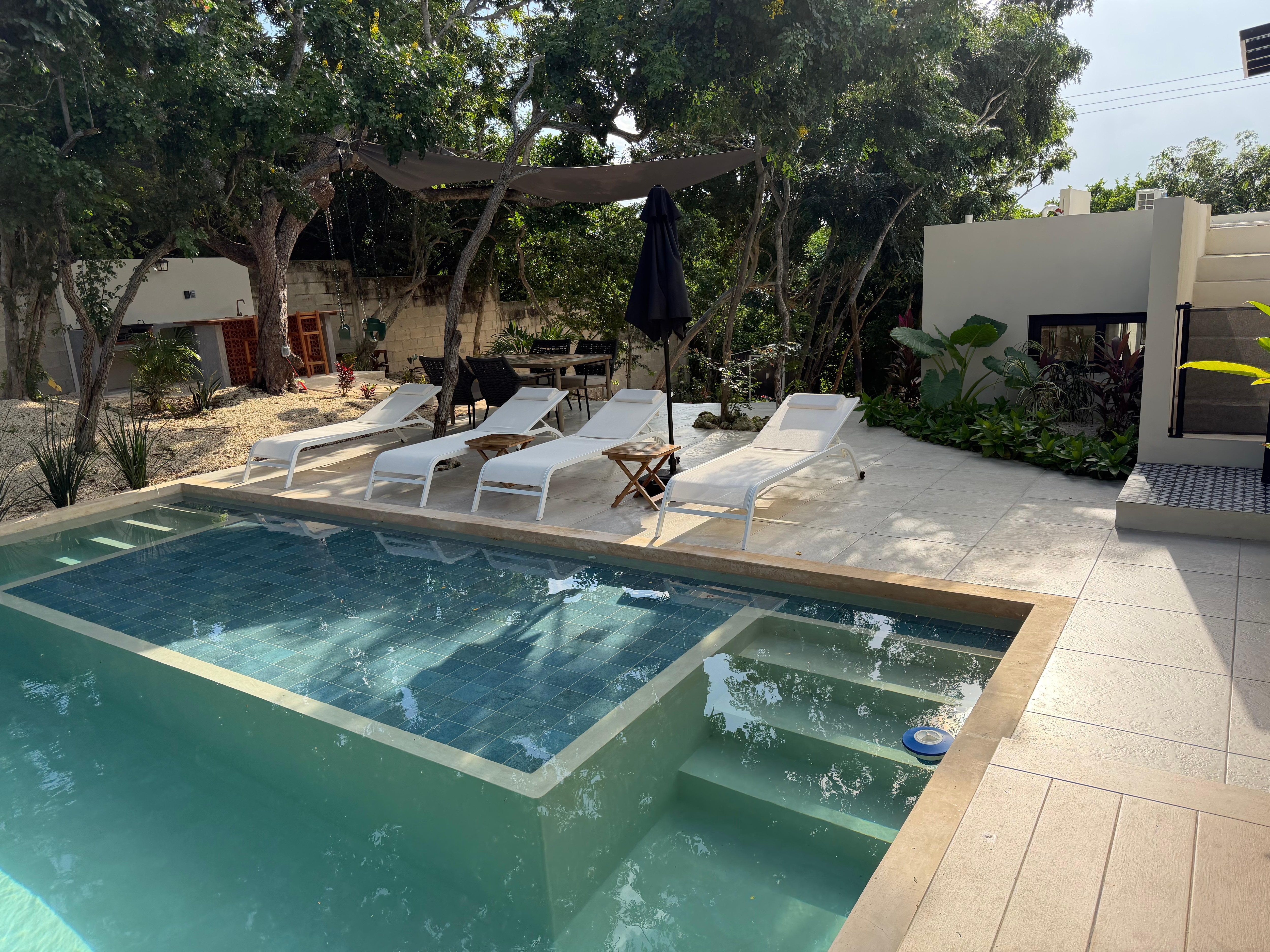 Private pool and bbq