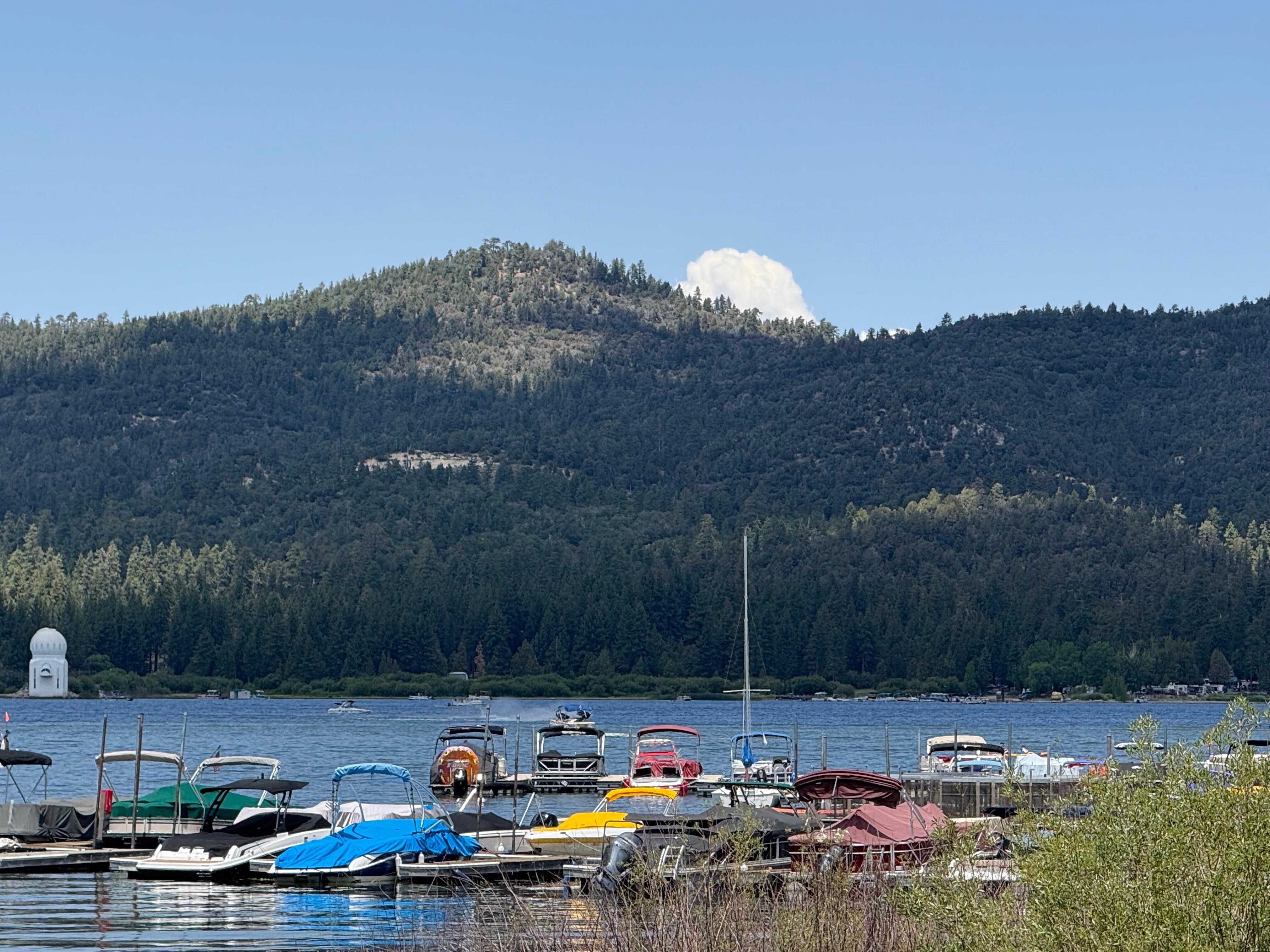 View from the hotel grounds onto the lake