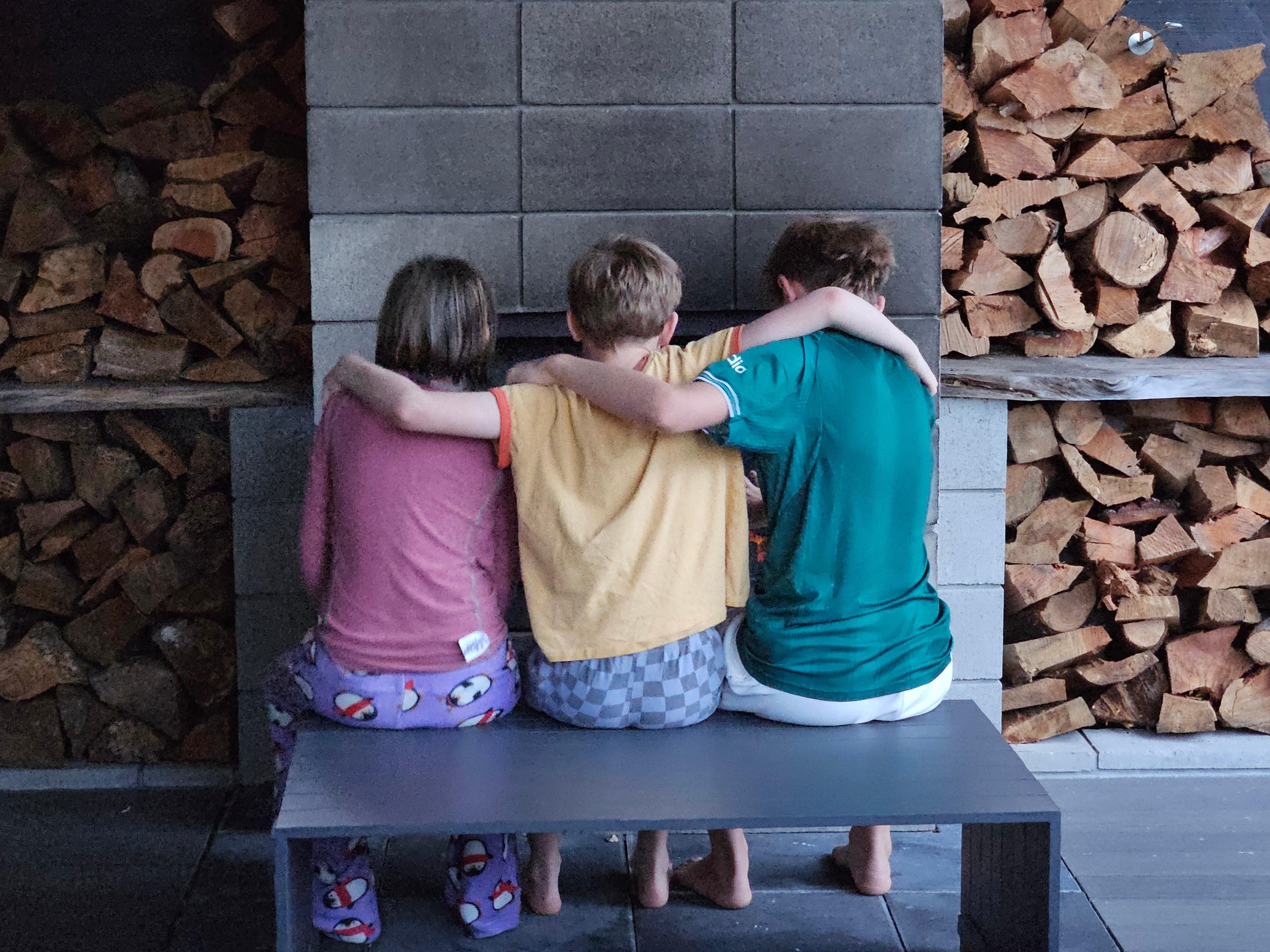 Outdoor fire was popular for toasting marshmallows 