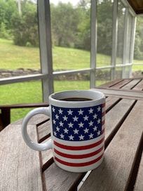 Morning coffee on the porch