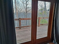 The view from the main floor bedroom.