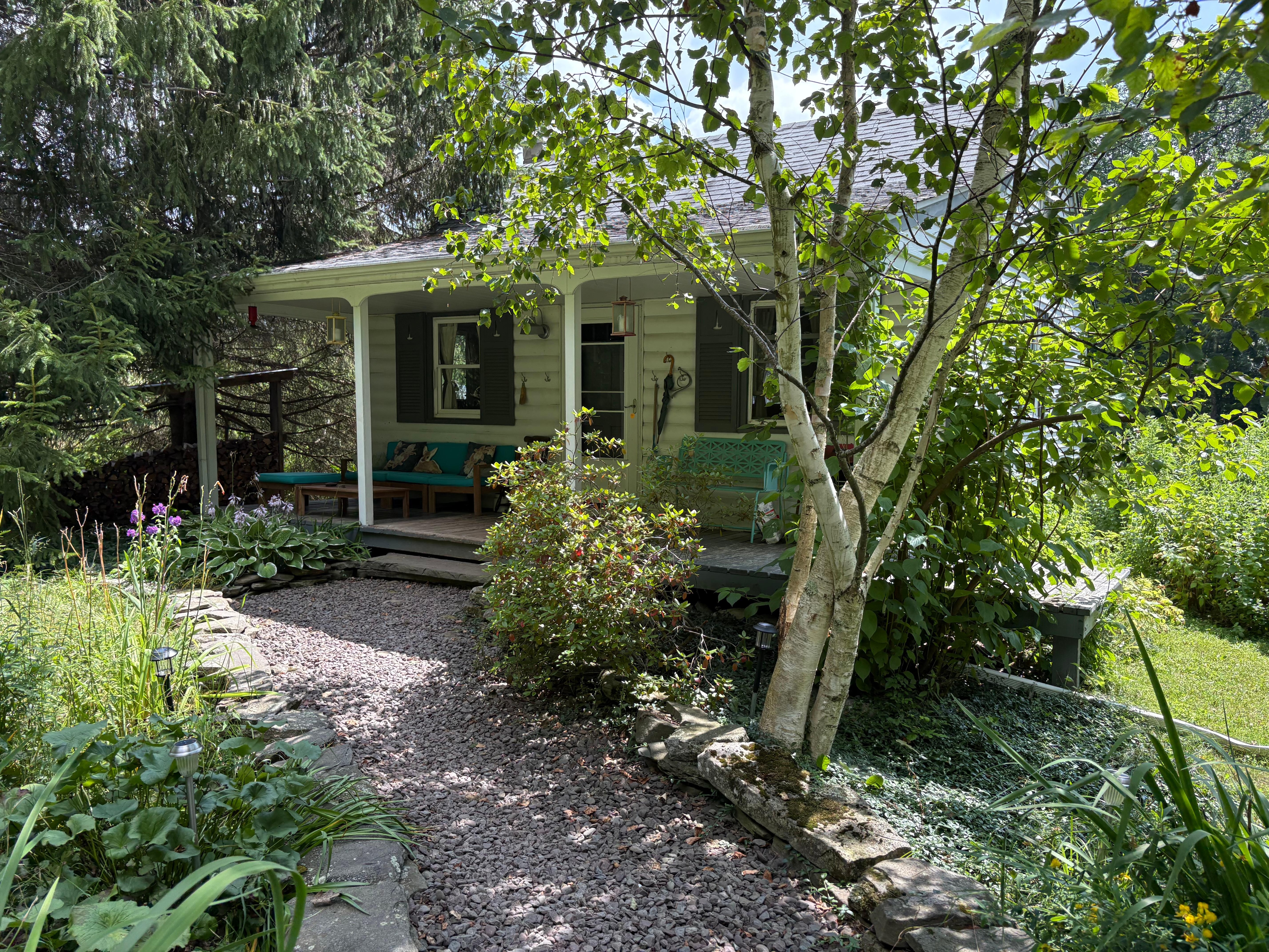 Front of cottage, from end of walkway