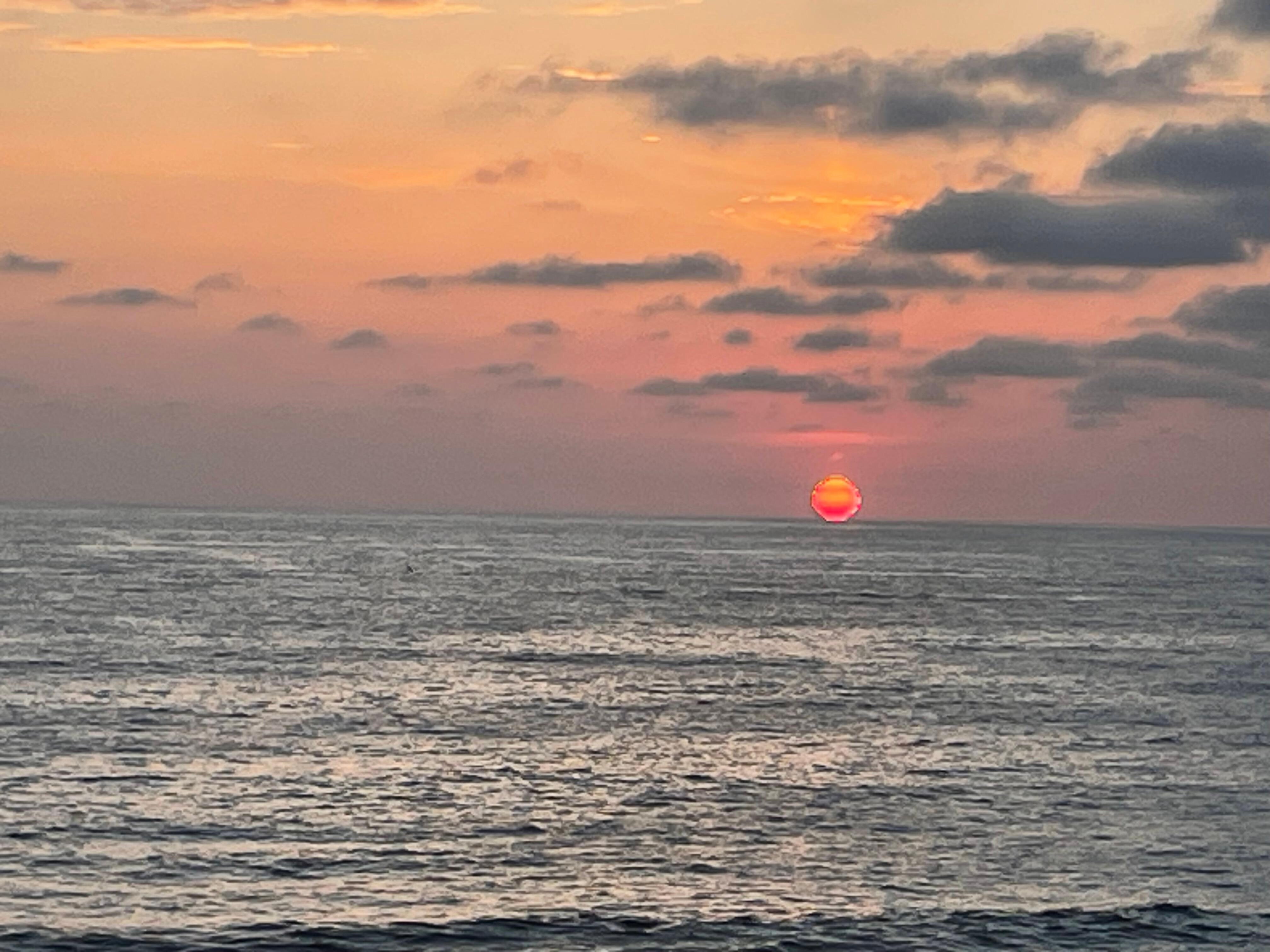 Gorgeous sunset from the balcony. 