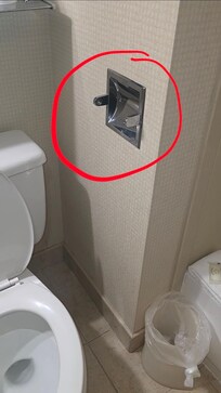 Toilet paper roll holder missing