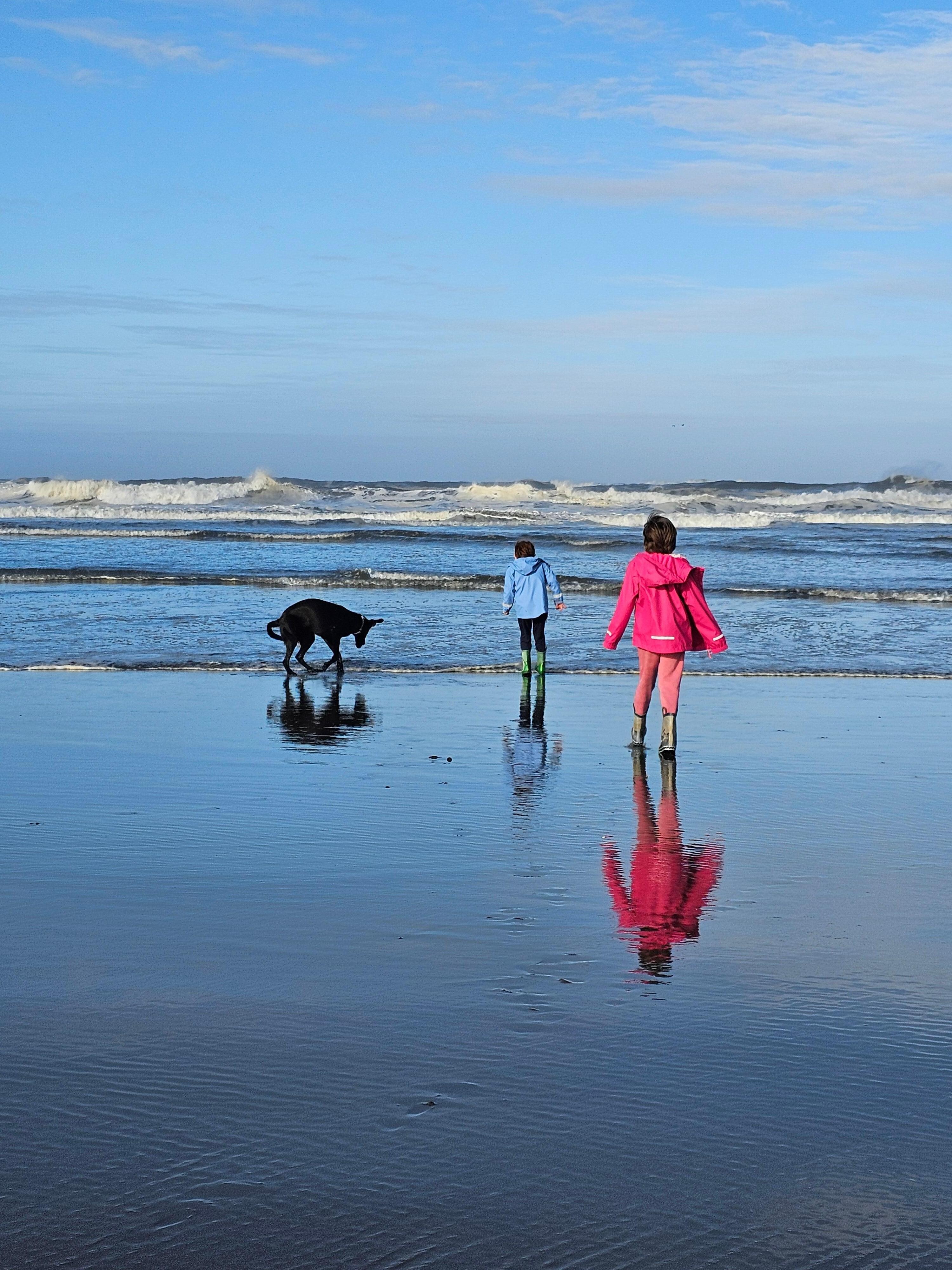 Enjoying time at the beach.
