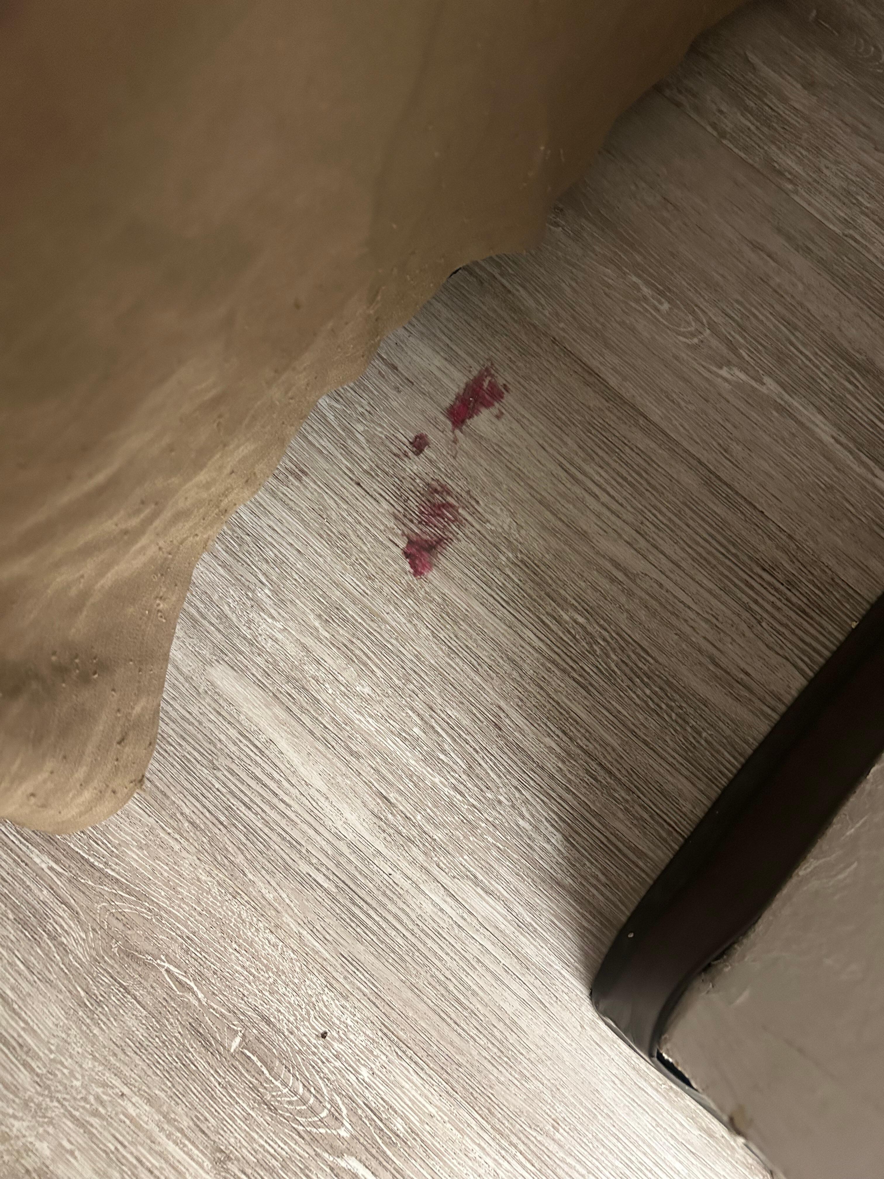 Blood on the floor