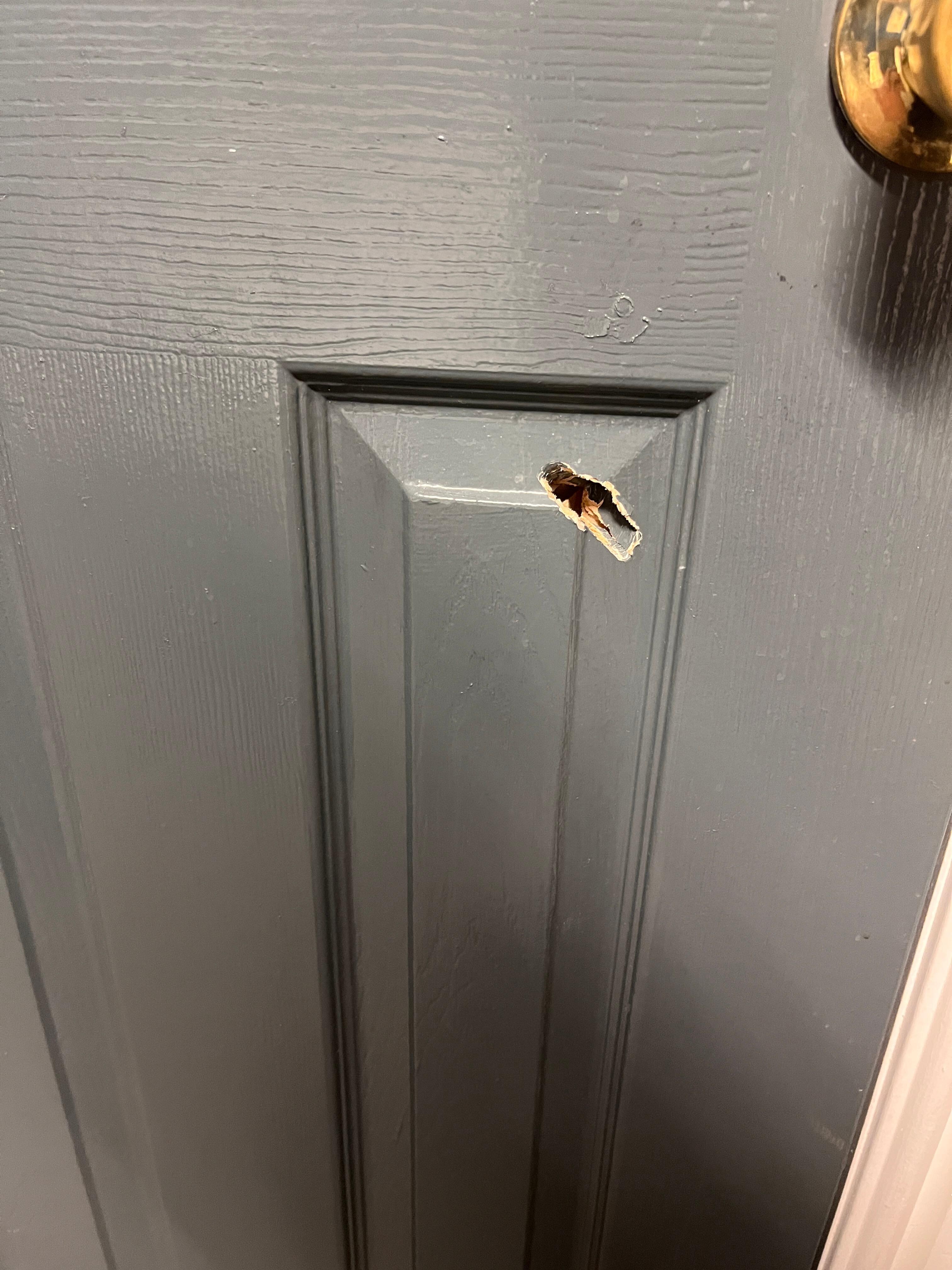 Hole in internal door
