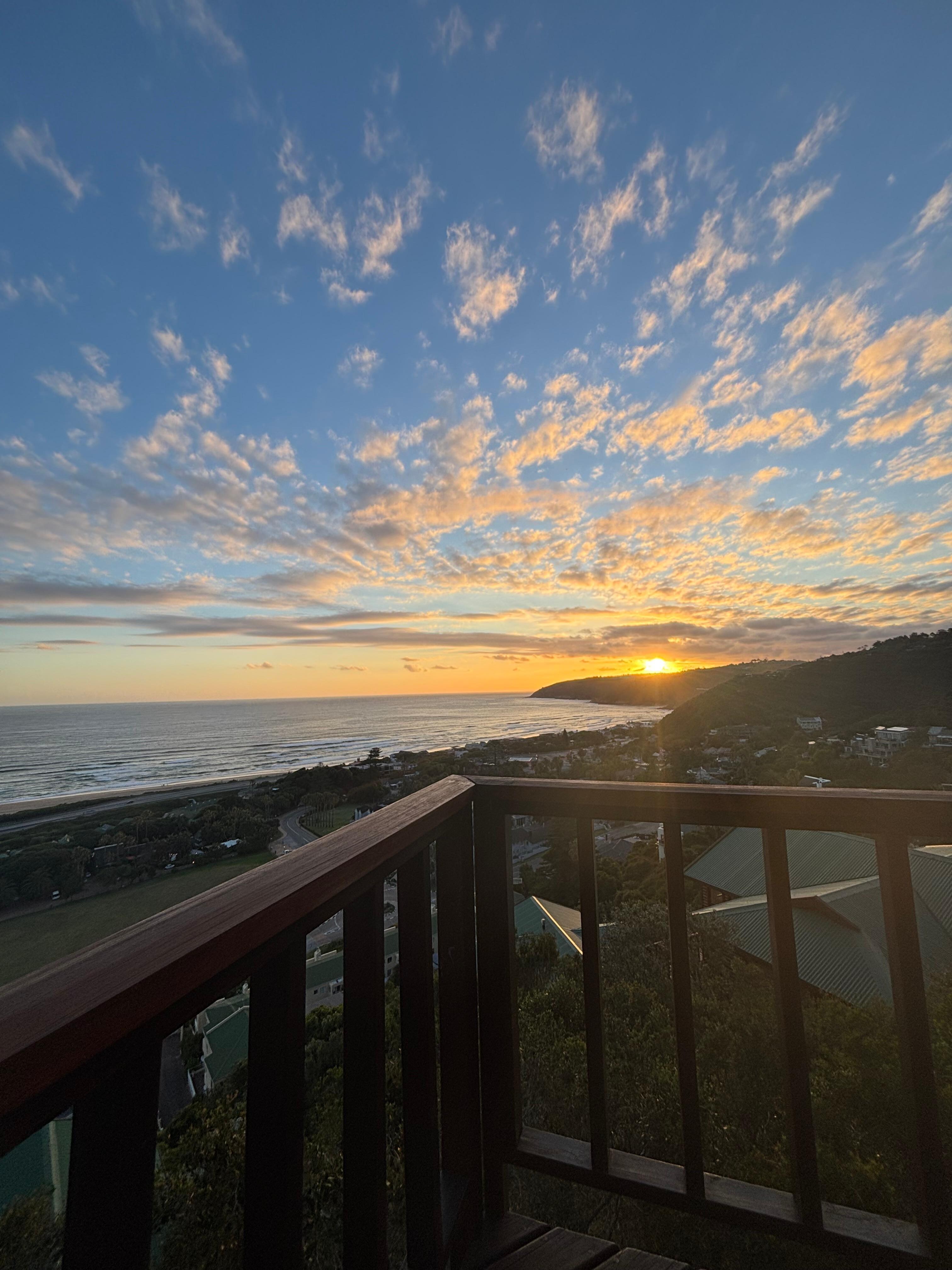 Sunset on balcony 
