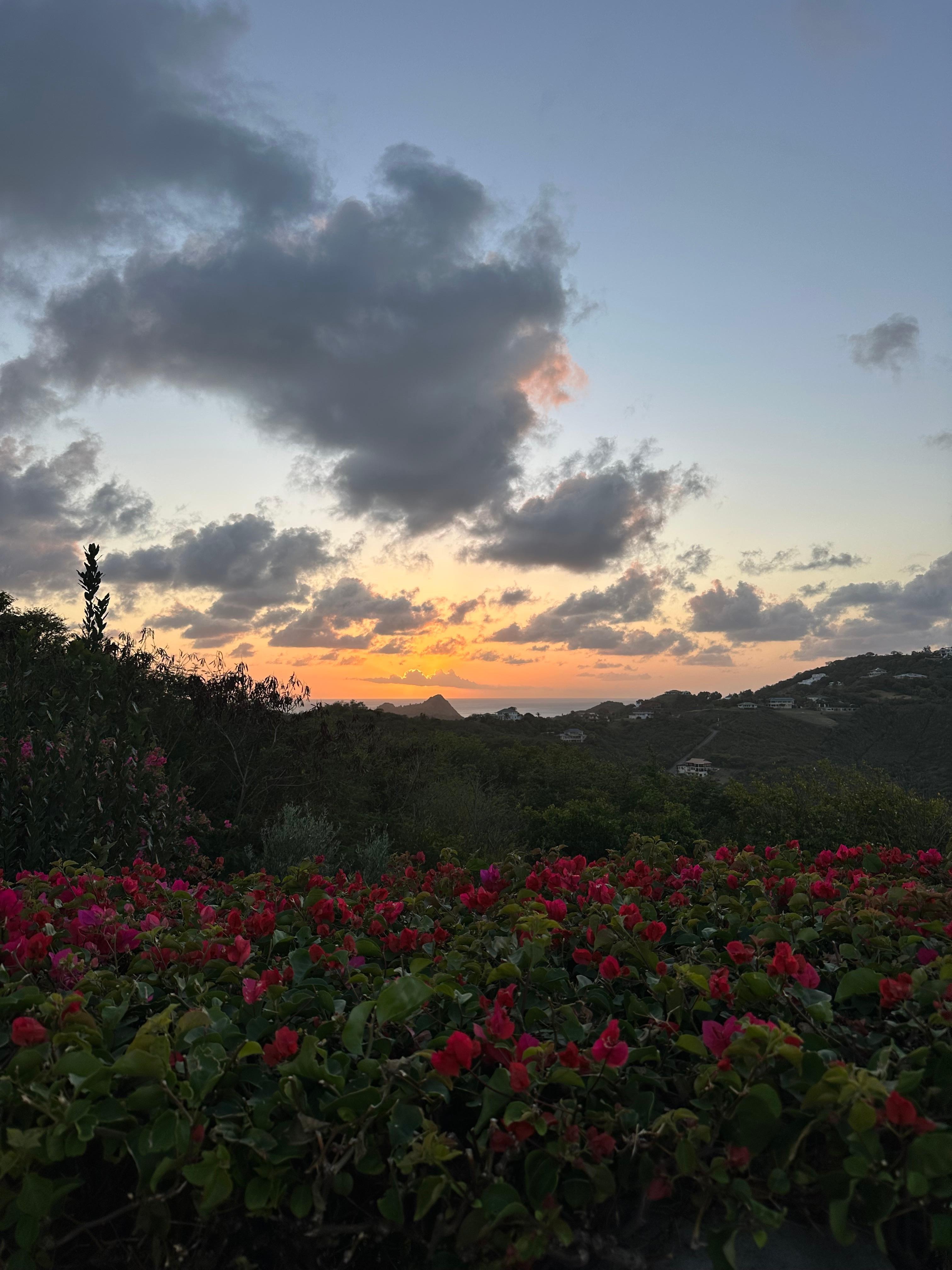 Sunset from the pool patio