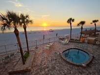 View from the patio, hot tub was very well maintained.