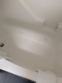 Actual jetted tub in the bathroom.