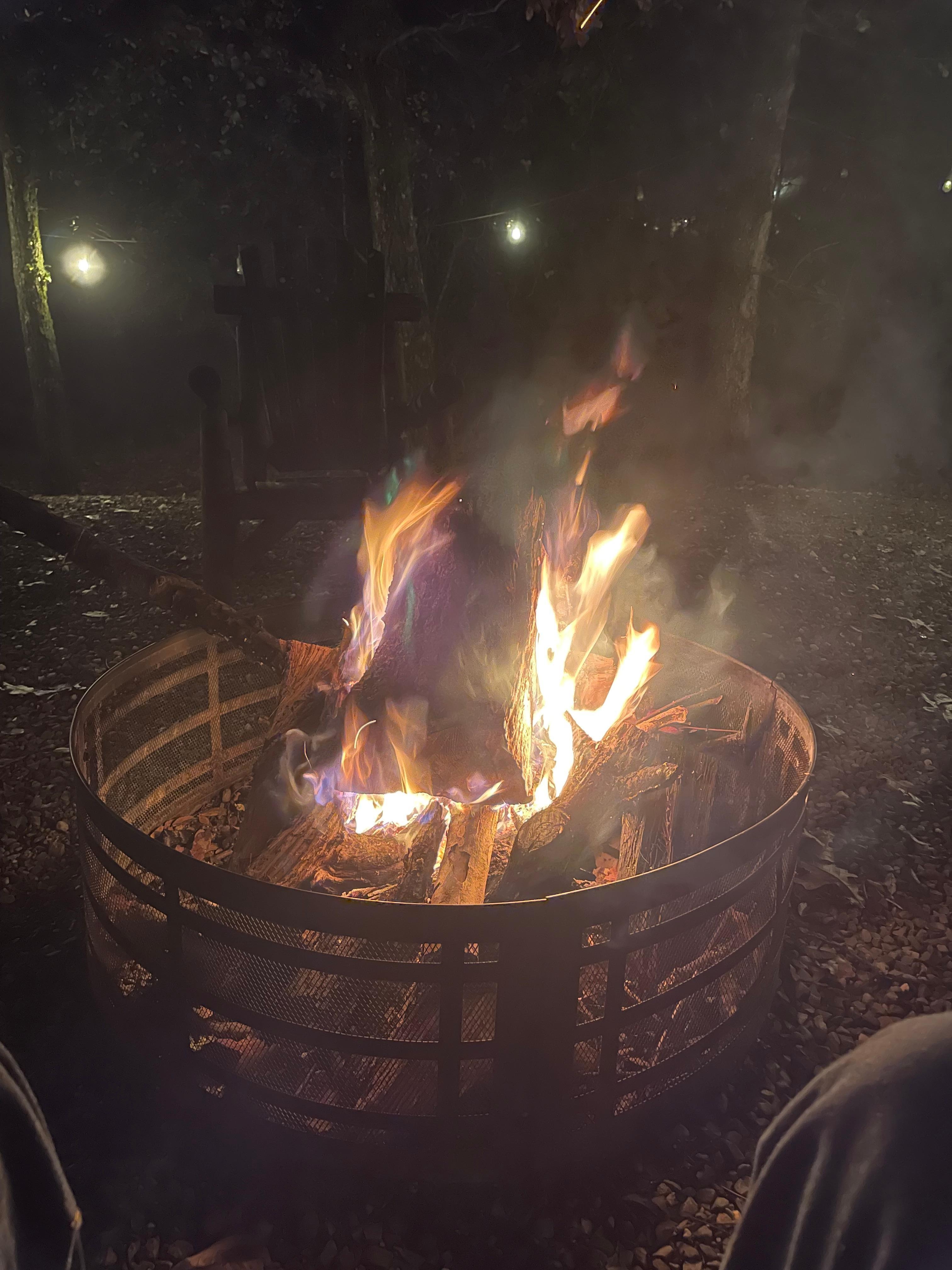 Sitting around the bonfire