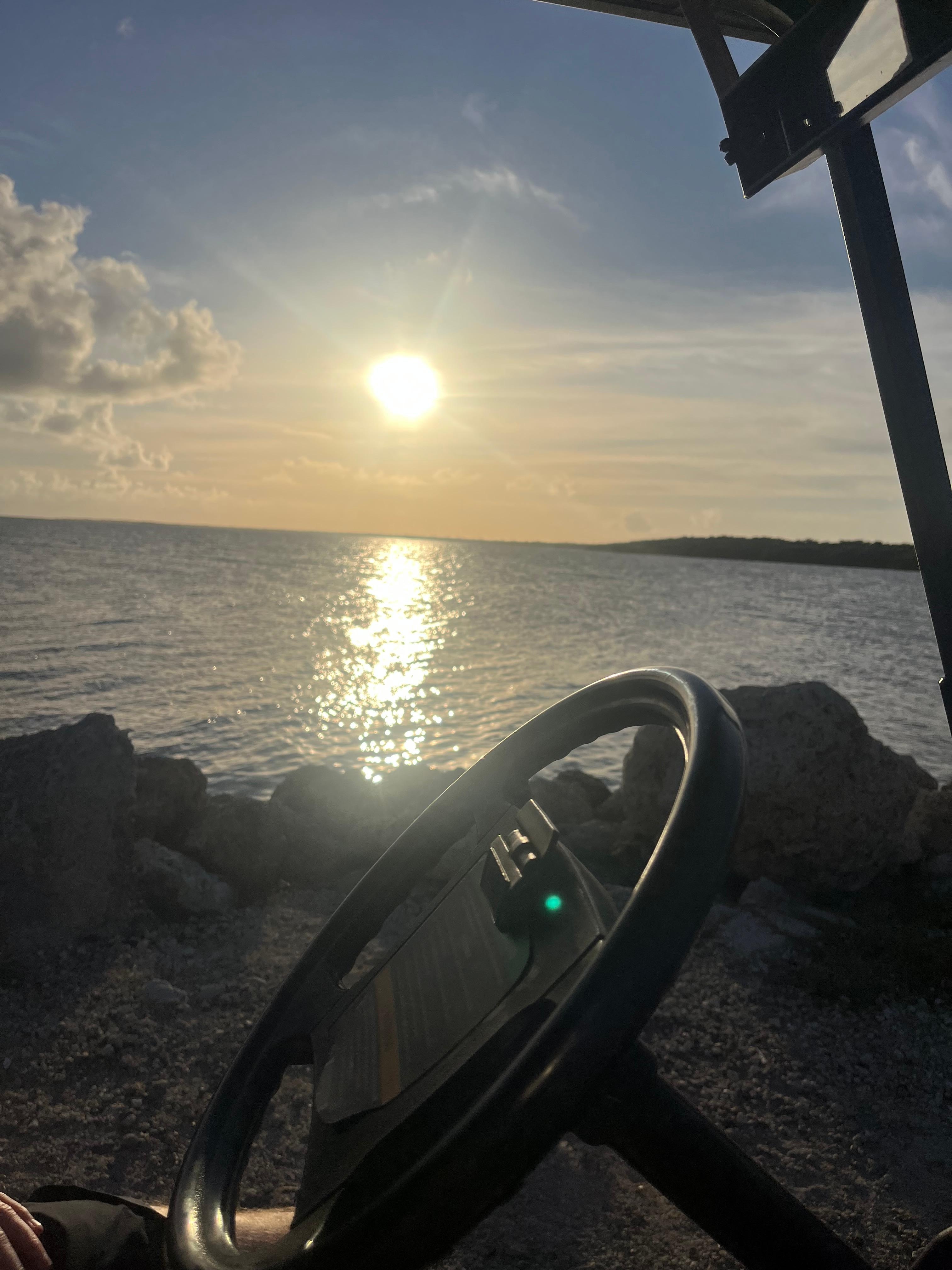 Love sitting at the end watching the water