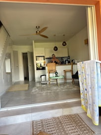 View of kitchen from balcony