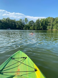 Borrowing the kayaks