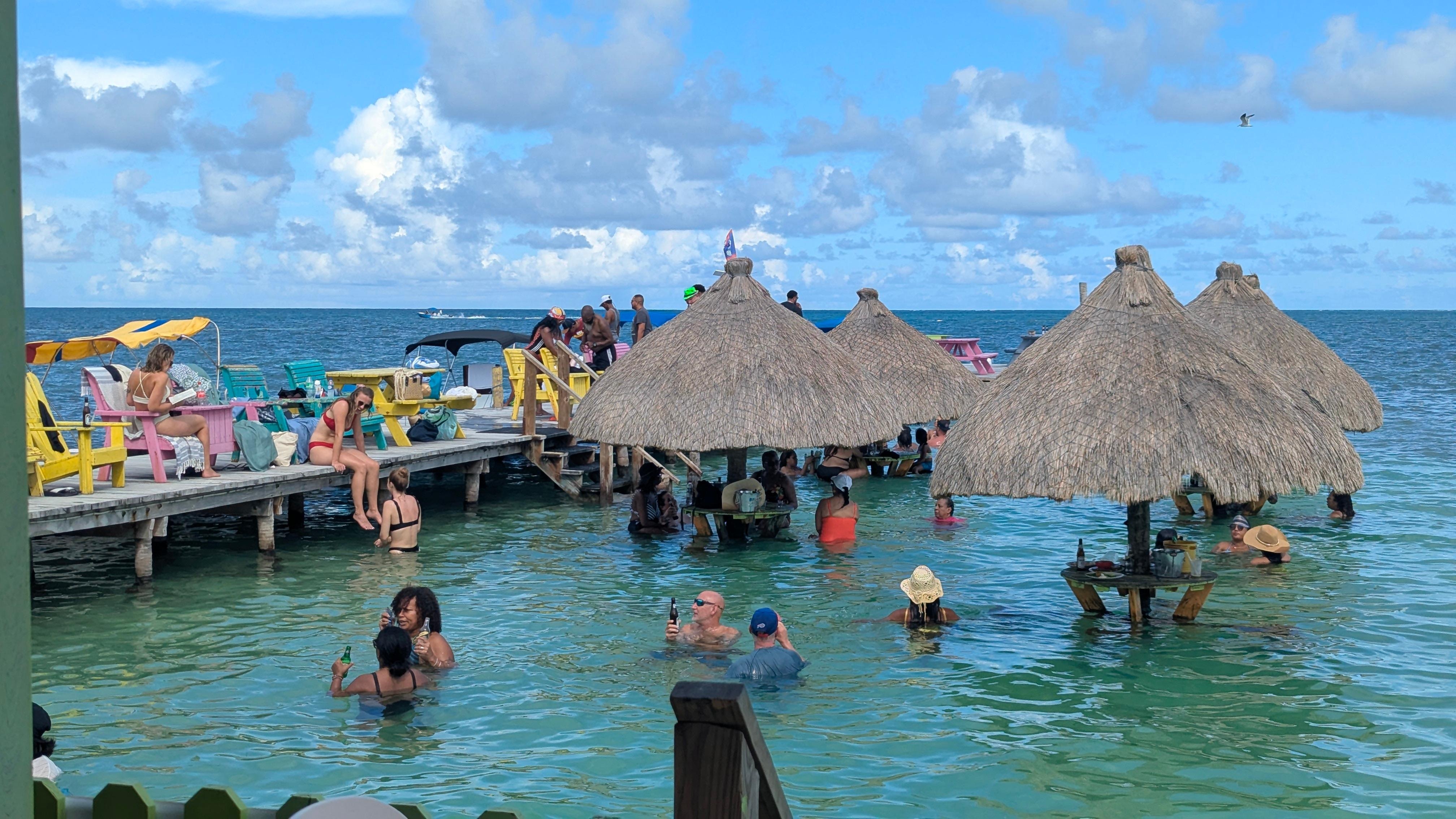 Down the street is the a bar with great food and friendly service