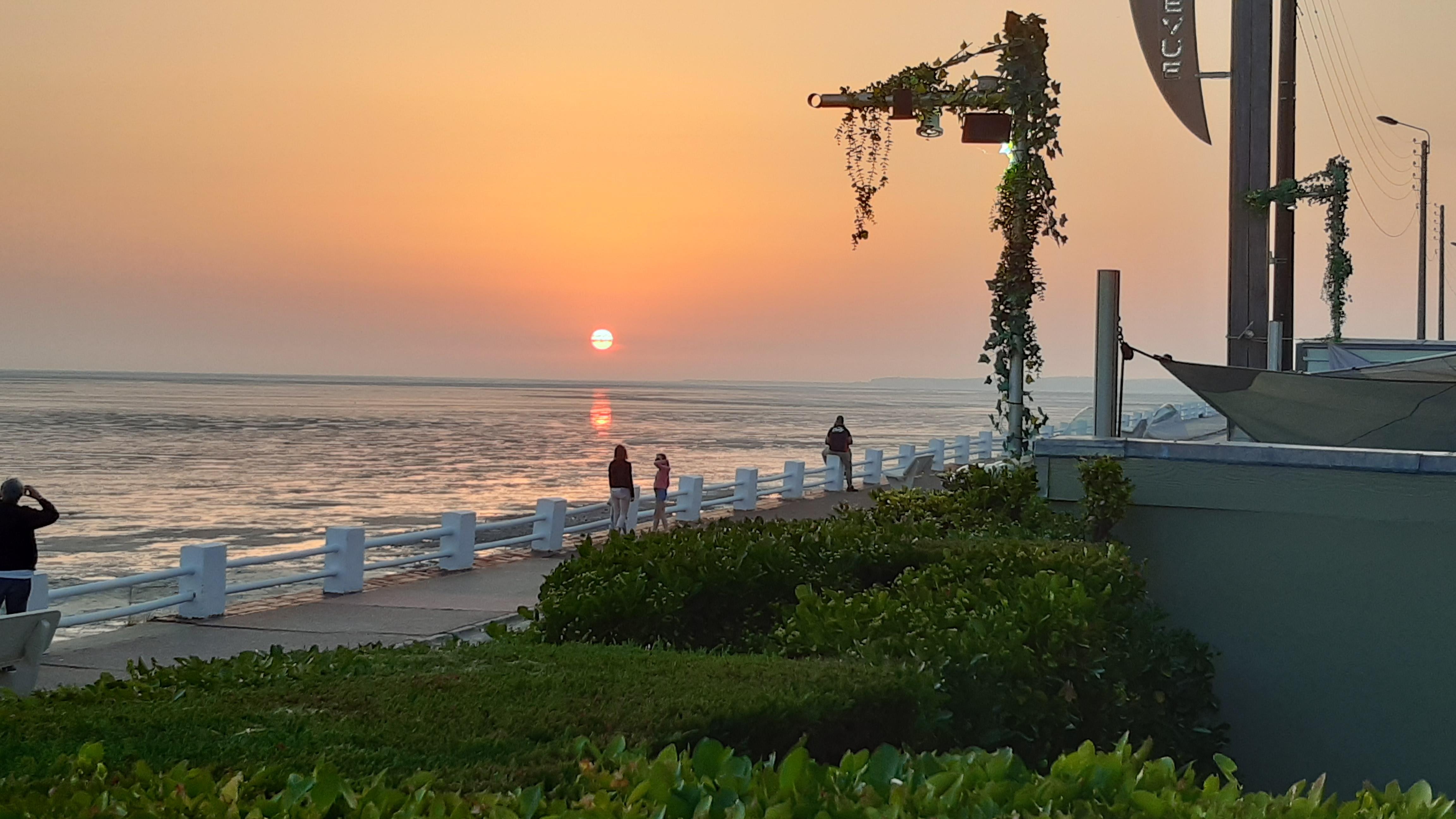Coucher de soleil sur la baie du Crotoy vu du studio