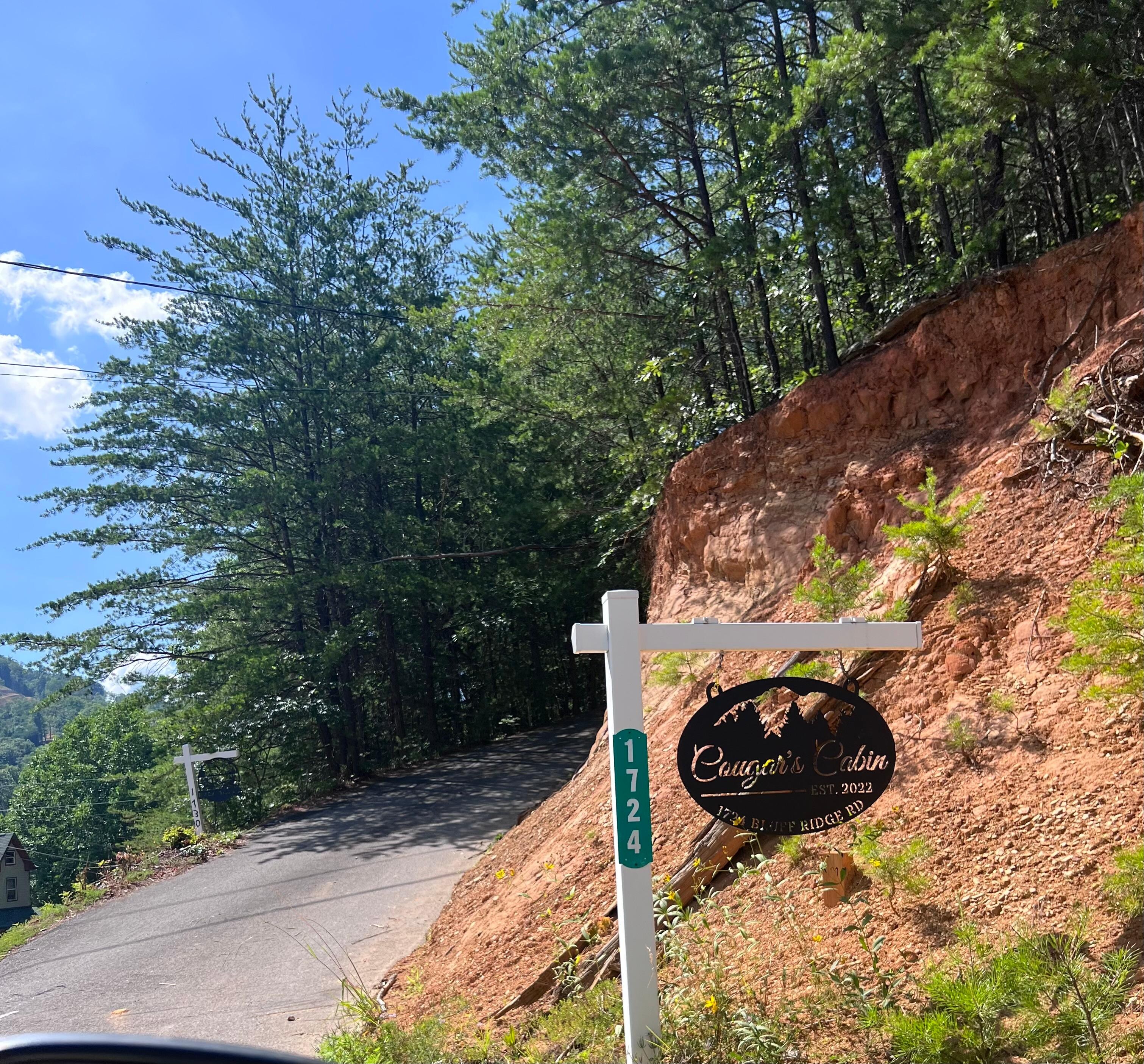 Bottom of driveway!