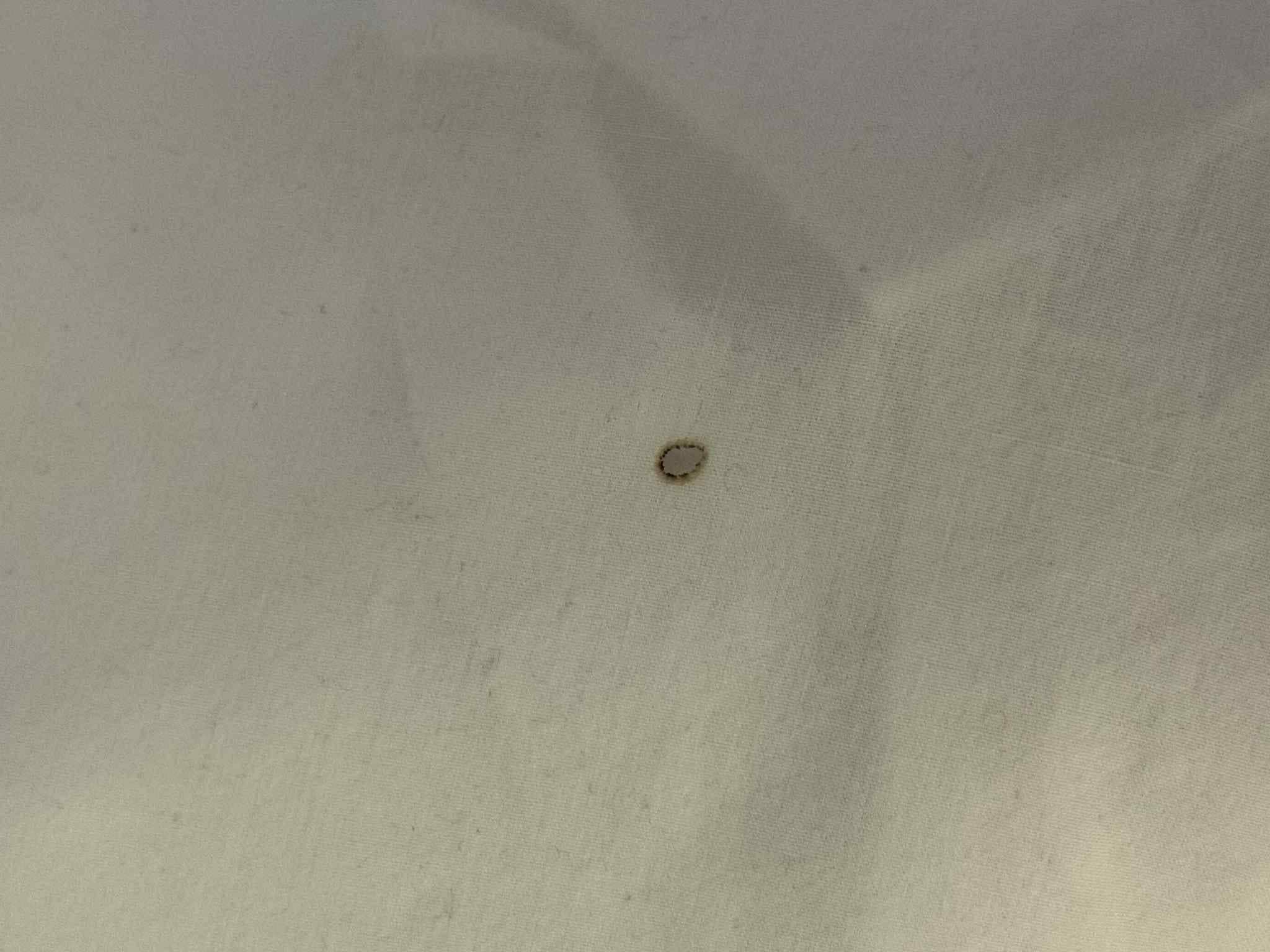 Burn hole on sheets ie non smoking room