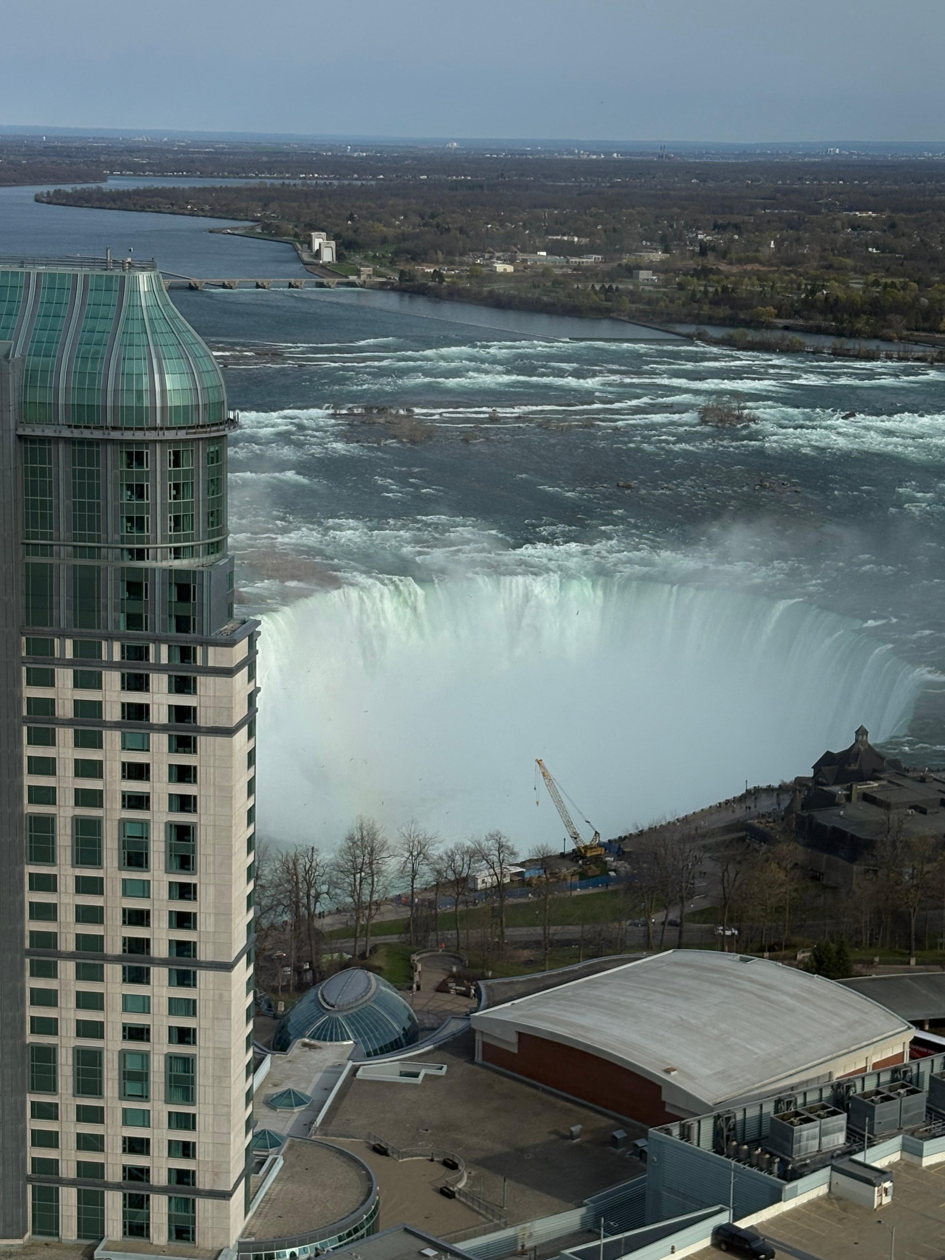 View from the window beside the bed